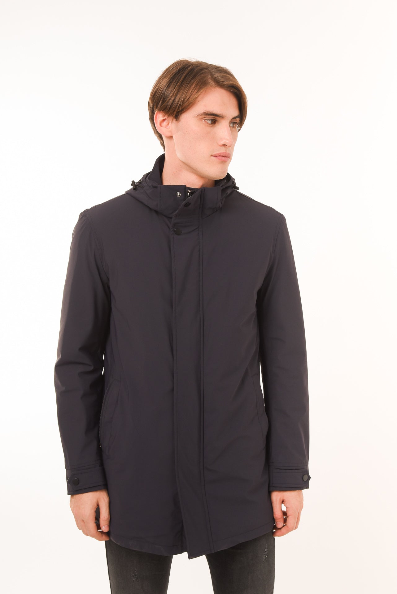 ΑΝΔΡΙΚΗ ΚΑΜΠΑΡΝΤΙΝΑ PORTOBELLO'S ΜΕ ΚΟΥΚΟΥΛΑ ΣΕ NAVY ΜΠΛΕ ΧΡΩΜΑ