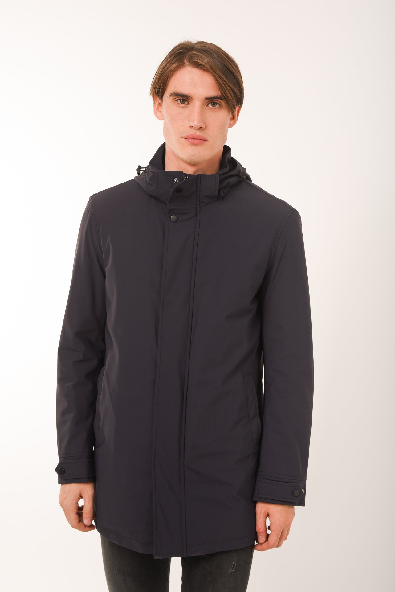 ΑΝΔΡΙΚΗ ΚΑΜΠΑΡΝΤΙΝΑ PORTOBELLO'S ΜΕ ΚΟΥΚΟΥΛΑ ΣΕ NAVY ΜΠΛΕ ΧΡΩΜΑ