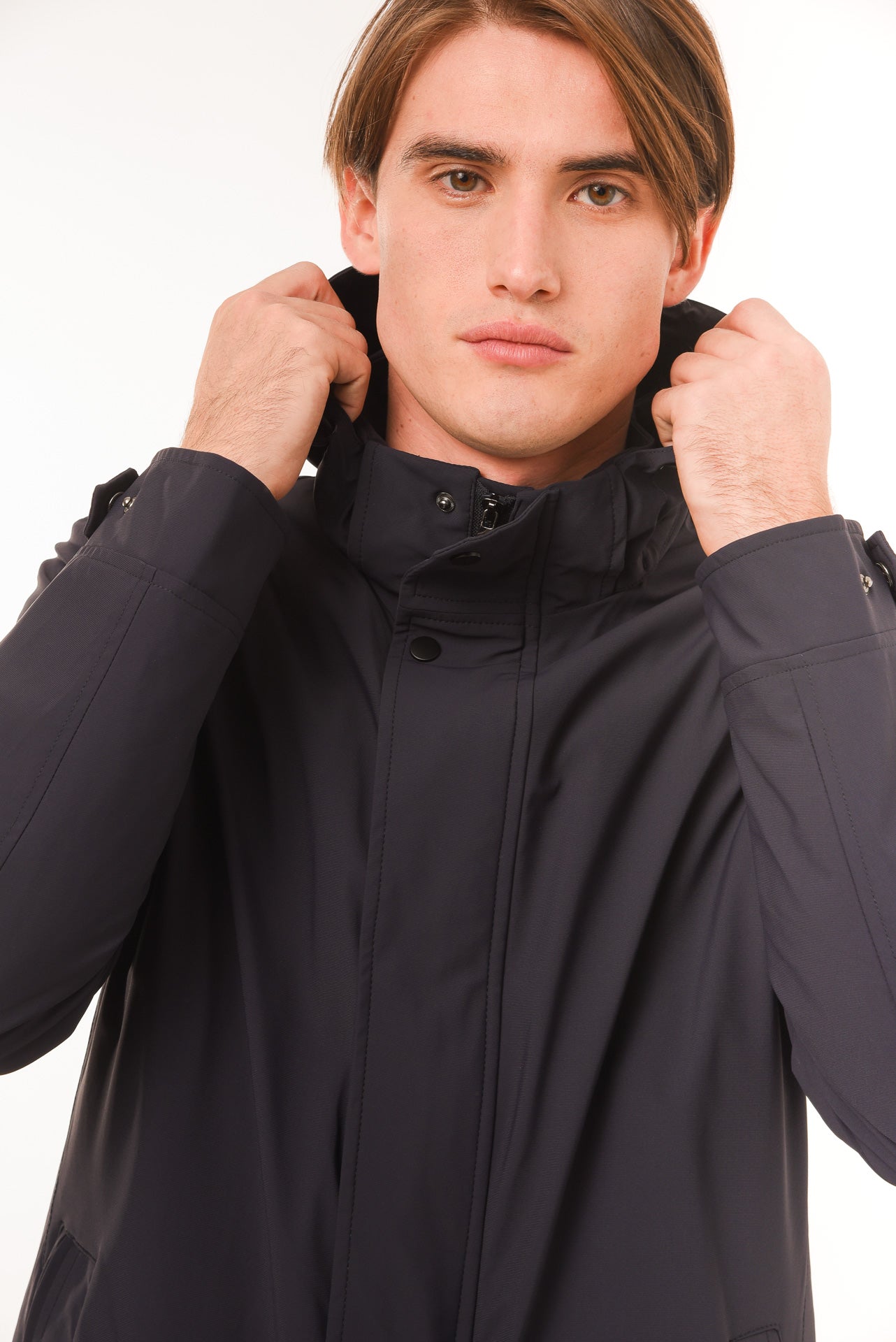 ΑΝΔΡΙΚΗ ΚΑΜΠΑΡΝΤΙΝΑ PORTOBELLO'S ΜΕ ΚΟΥΚΟΥΛΑ ΣΕ NAVY ΜΠΛΕ ΧΡΩΜΑ