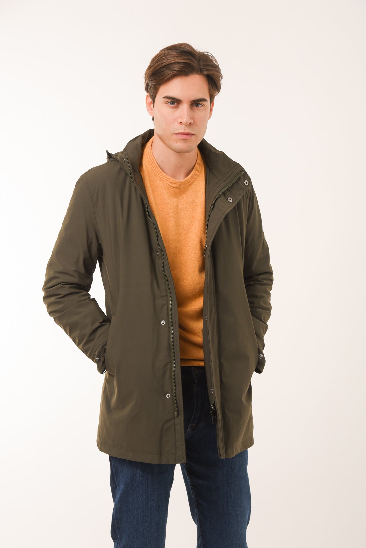 ΑΝΔΡΙΚΗ ΚΑΜΠΑΡΝΤΙΝΑ PORTOBELLO'S ΜΕ ΚΟΥΚΟΥΛΑ ΣΕ ΛΑΔΙ ΧΡΩΜΑ