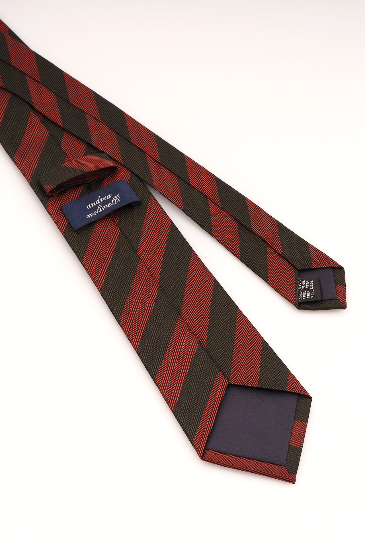 ΑΝΔΡΙΚΗ ΜΕΤΑΞΩΤΗ ΓΡΑΒΑΤΑ CLUB PORTOBELLO'S ΣΕ ΛΑΔΙ ΚΑΙ ΚΕΡΑΜΙΔΙ ΧΡΩΜΑ