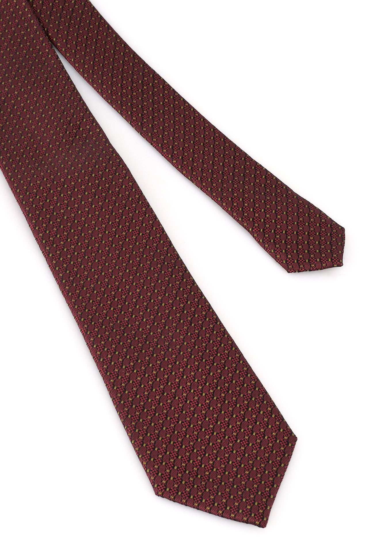 ΑΝΔΡΙΚΗ ΜΕΤΑΞΩΤΗ ΓΡΑΒΑΤΑ ANDREA MOLINELLI ΣΕ ΜΠΟΡΝΤΟ ΧΡΩΜΑ ΜΕ ΠΡΑΣΙΝΑ ΜΟΤΙΒΑ