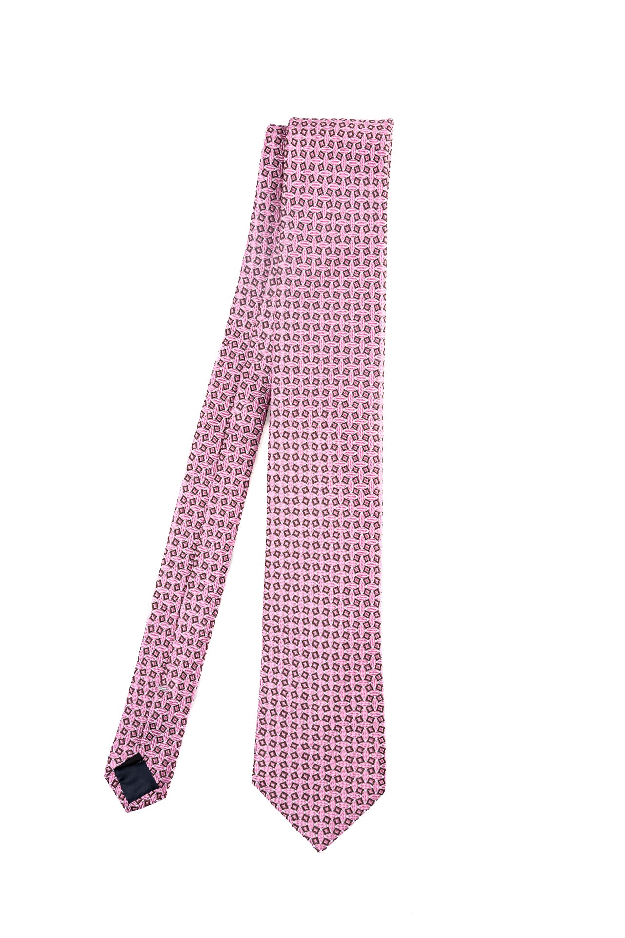 ΑΝΔΡΙΚΗ ΜΕΤΑΞΩΤΗ ΓΡΑΒΑΤΑ PORTOBELLO'S ΣΕ ΡΟΖ ΧΡΩΜΑ ΜΕ ΓΕΩΜΕΤΡΙΚΑ ΣΧΗΜΑΤΑ