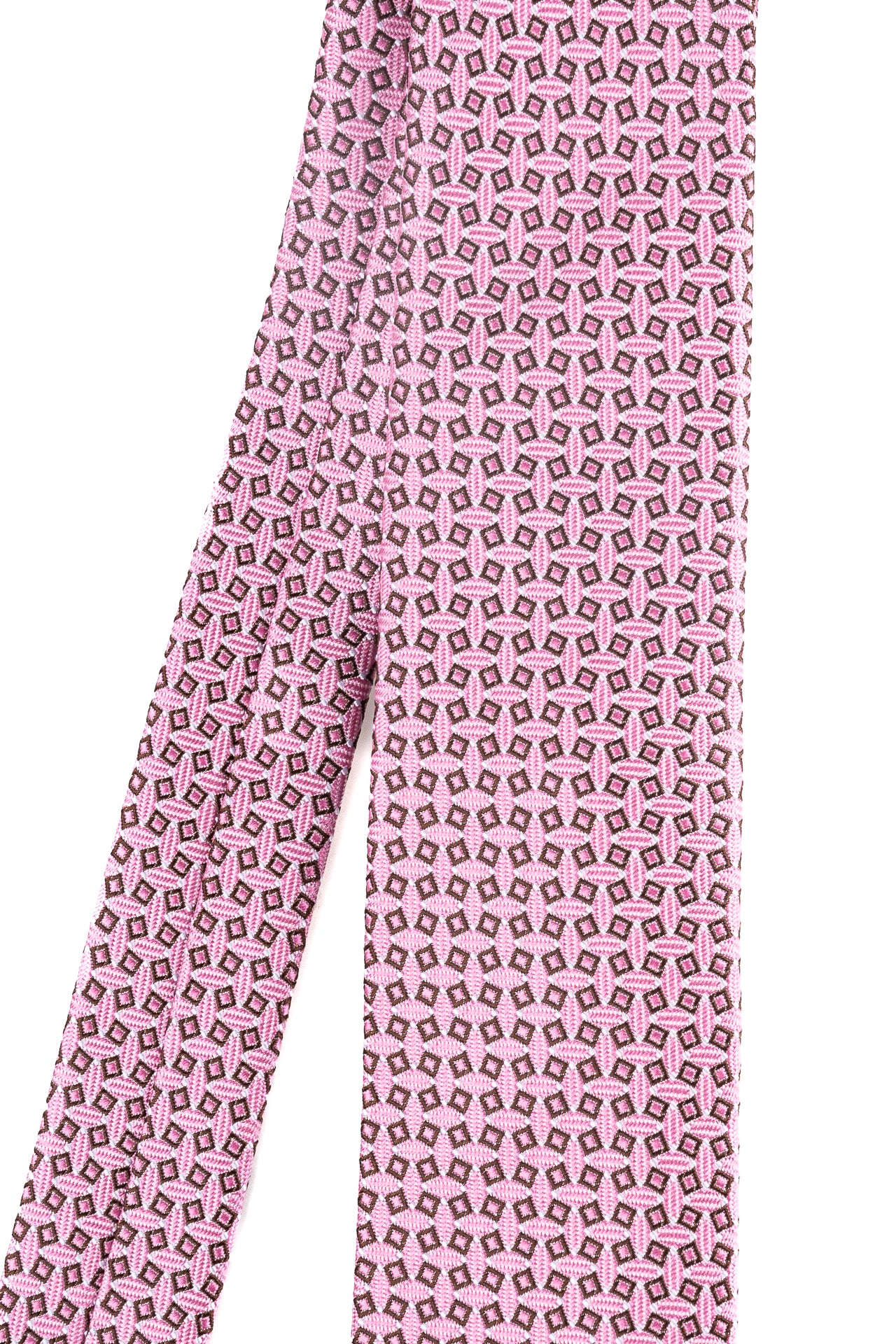 ΑΝΔΡΙΚΗ ΜΕΤΑΞΩΤΗ ΓΡΑΒΑΤΑ PORTOBELLO'S ΣΕ ΡΟΖ ΧΡΩΜΑ ΜΕ ΓΕΩΜΕΤΡΙΚΑ ΣΧΗΜΑΤΑ