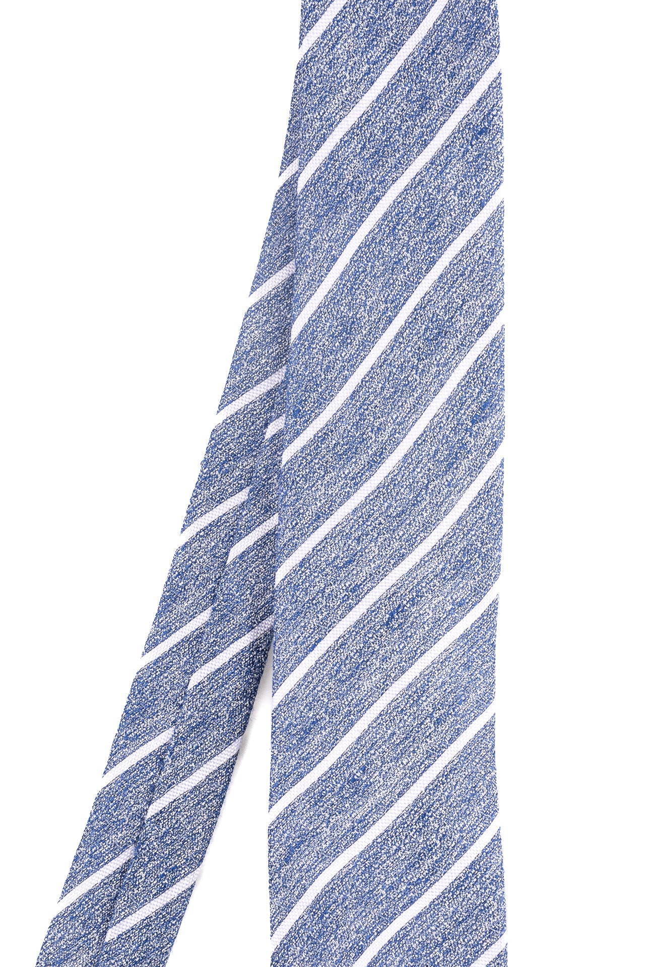 ΑΝΔΡΙΚΗ ΜΕΤΑΞΩΤΗ ΓΡΑΒΑΤΑ CLUB PORTOBELLO'S ΣΕ ΑΠΟΧΡΩΣΗ ΜΠΛΕ DENIM ΚΑΙ ΛΕΥΚΕΣ ΡΙΓΕΣ