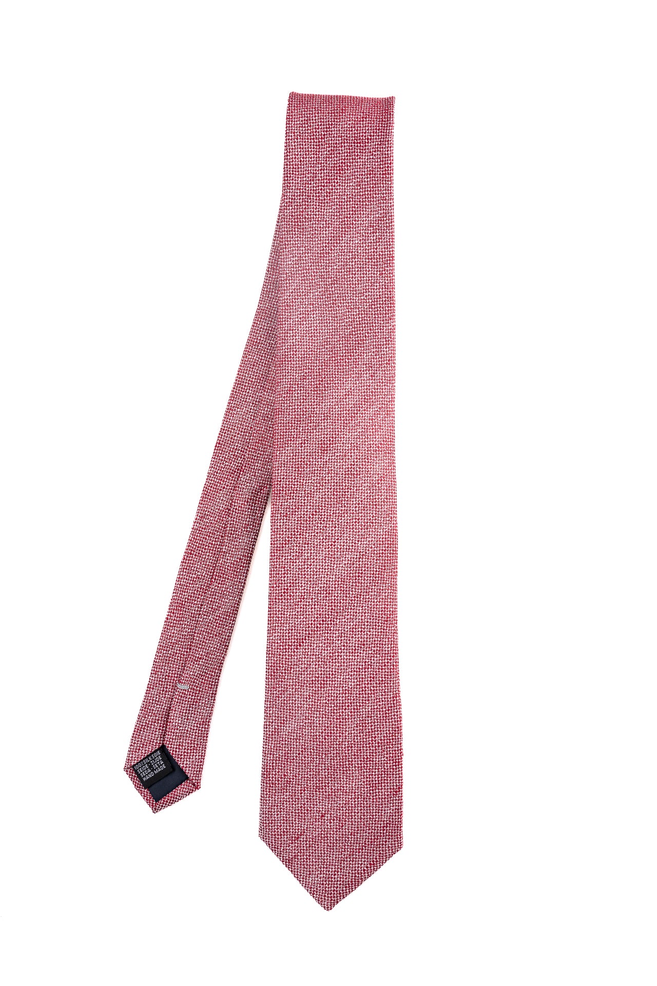 ΑΝΔΡΙΚΗ ΜΕΤΑΞΩΤΗ ΓΡΑΒΑΤΑ PORTOBELLO'S ΚΟΚΚΙΝΗ ΜΕ ΜΙΚΡΟΣΧΕΔΙΟ ΣΤΗΝ ΥΦΑΝΣΗ