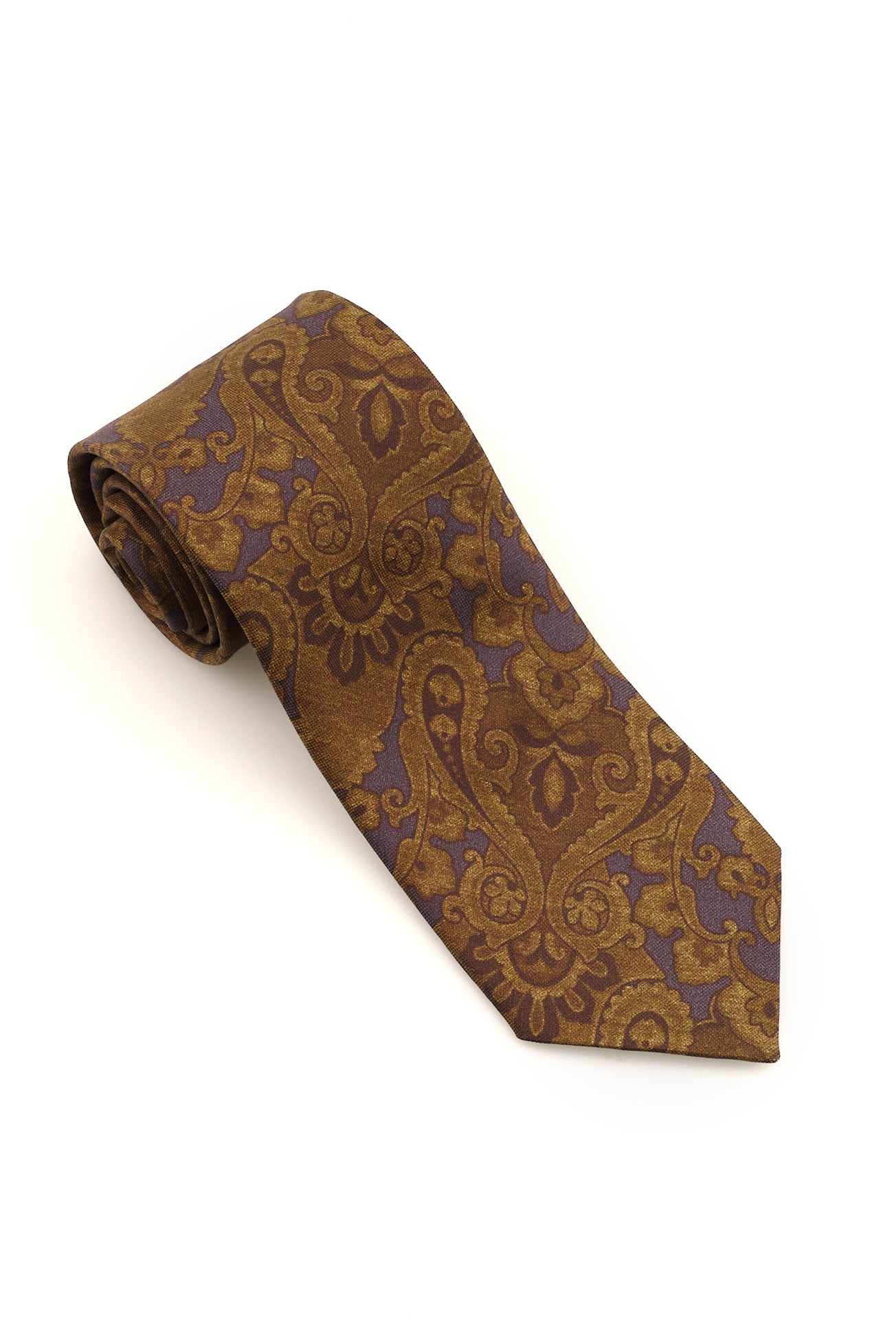 ΑΝΔΡΙΚΗ ΜΕΤΑΞΩΤΗ ΓΡΑΒΑΤΑ PORTOBELLO'S ΣΕ ΜΠΛΕ ΚΑΙ ΚΑΦΕ ΧΡΩΜΑ ΜΕ ΜΕΓΑΛΑ ΜΟΤΙΒΑ