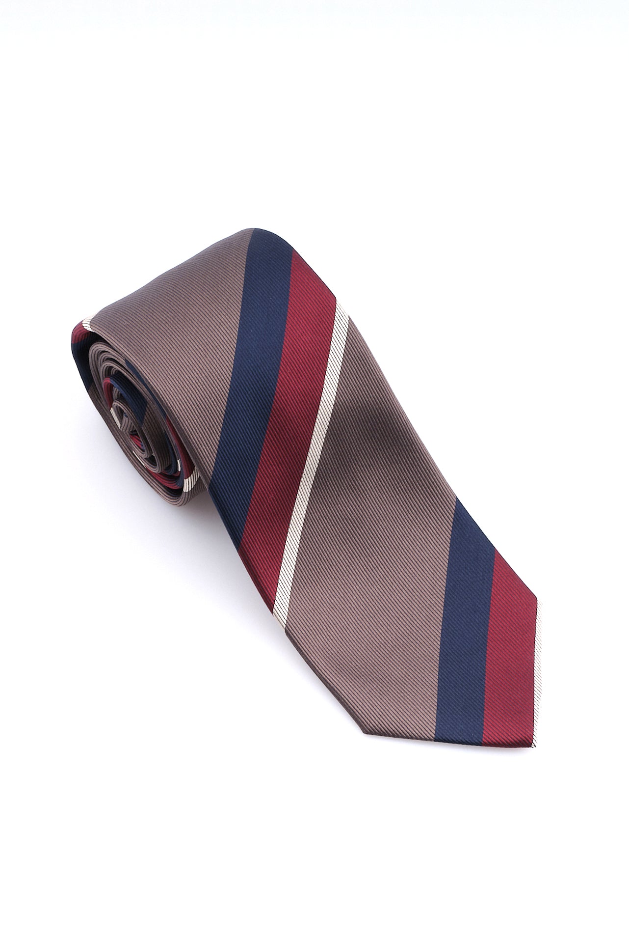 ΑΝΔΡΙΚΗ ΜΕΤΑΞΩΤΗ ΓΡΑΒΑΤΑ CLUB PORTOBELLO'S ΣΕ ΜΠΟΡΝΤΟ ΓΚΡΙ ΚΑΙ ΜΠΛΕ ΧΡΩΜΑ ΜΕ ΛΕΥΚΕΣ ΛΕΠΤΟΜΕΡΕΙΕΣ