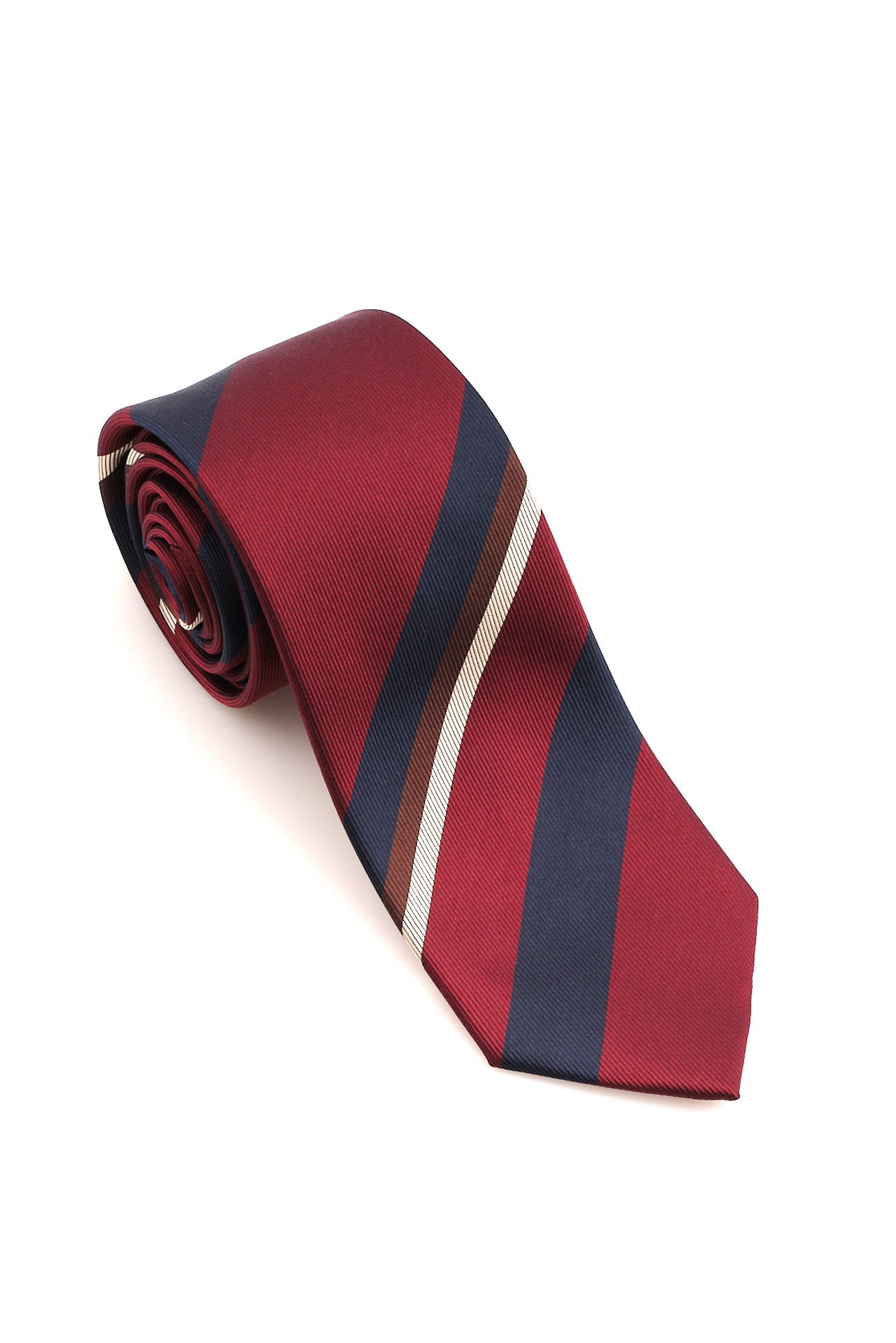 ΑΝΔΡΙΚΗ ΜΕΤΑΞΩΤΗ ΓΡΑΒΑΤΑ CLUB PORTOBELLO'S ΣΕ ΜΠΛΕ ΚΑΙ ΚΟΚΚΙΝΟ ΧΡΩΜΑ ΜΕ ΜΠΕΖ ΚΑΙ ΚΑΦΕ ΛΕΠΤΟΜΕΡΕΙΕΣ