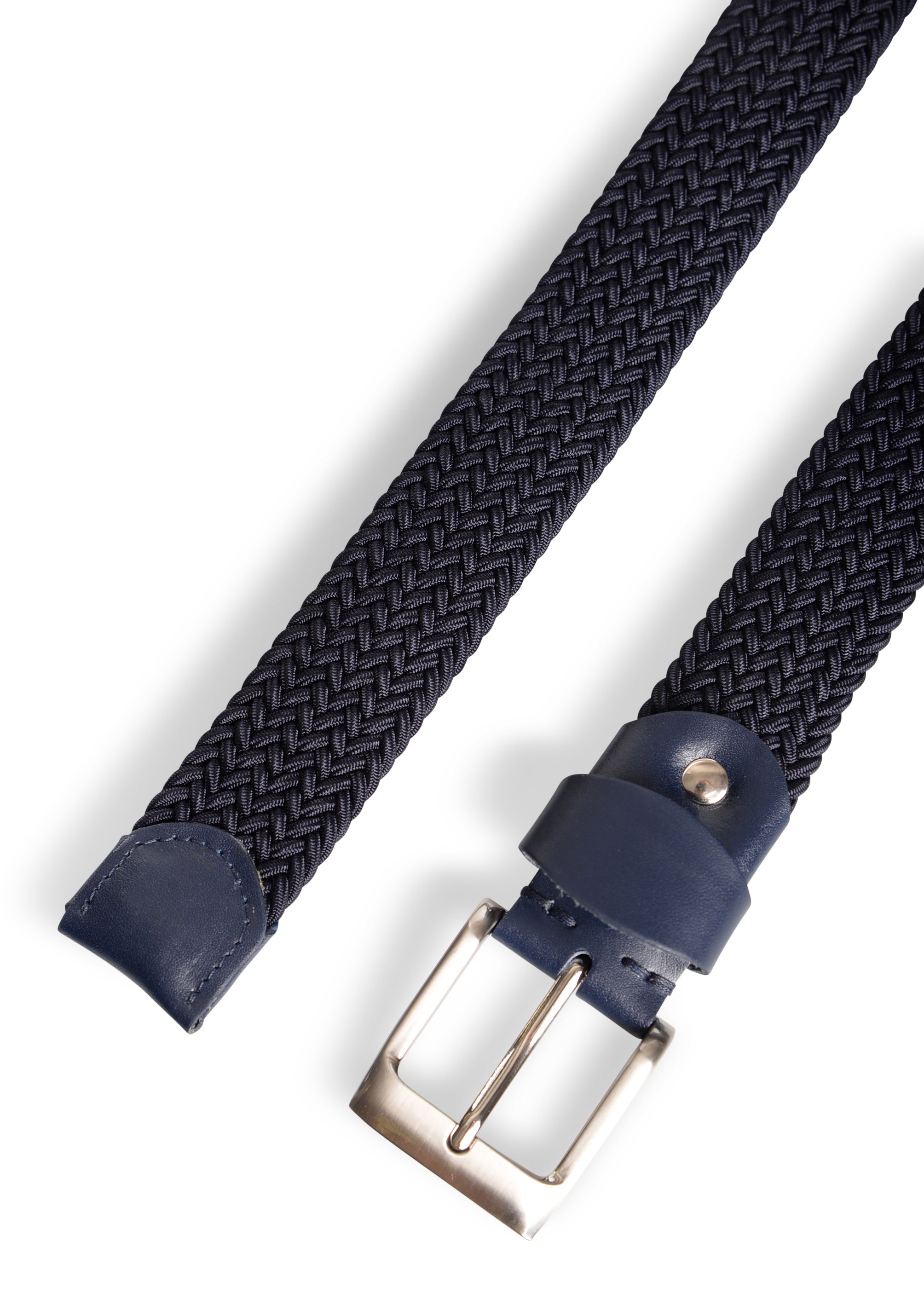 ΑΝΔΡΙΚΗ ΖΩΝΗ ΠΛΕΚΤΗ ΕΛΑΣΤΙΚΗ PORTOBELLO'S ΧΡΩΜΑΤΟΣ ΜΠΛΕ ΜΕ ΑΣΗΜΙ ΑΓΚΡΑΦΑ