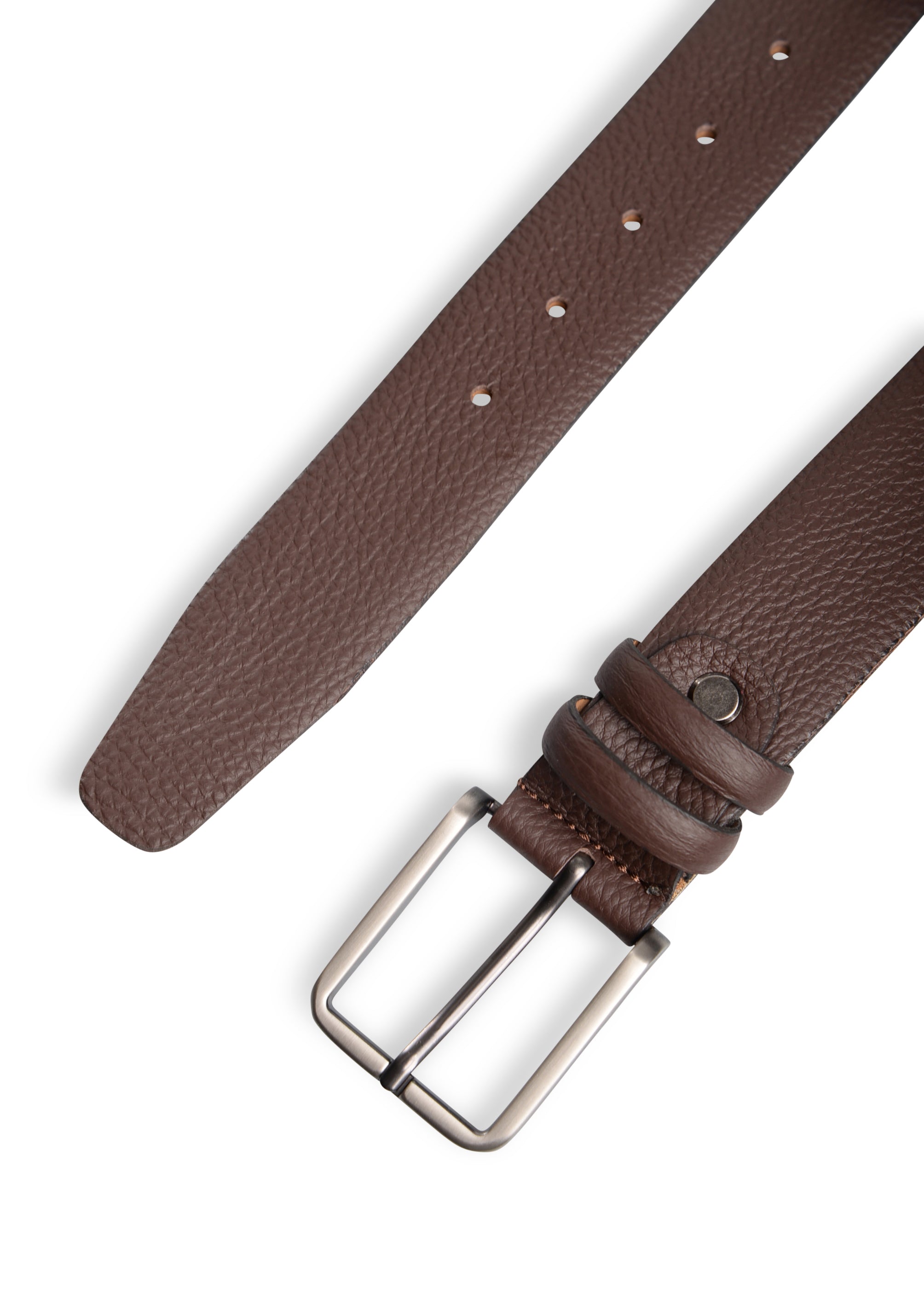 ΑΝΔΡΙΚΗ ΖΩΝΗ ΔΕΡΜΑΤΙΝΗ PORTOBELLO'S ΜΕ ΑΝΑΓΛΥΦΕΣ ΛΕΠΤΟΜΕΡΕΙΕΣ ΣΕ ΣΚΟΥΡΟ ΚΑΦΕ ΧΡΩΜΑ ΚΑΙ ΑΣΗΜΙ ΑΓΚΡΑΦΑ