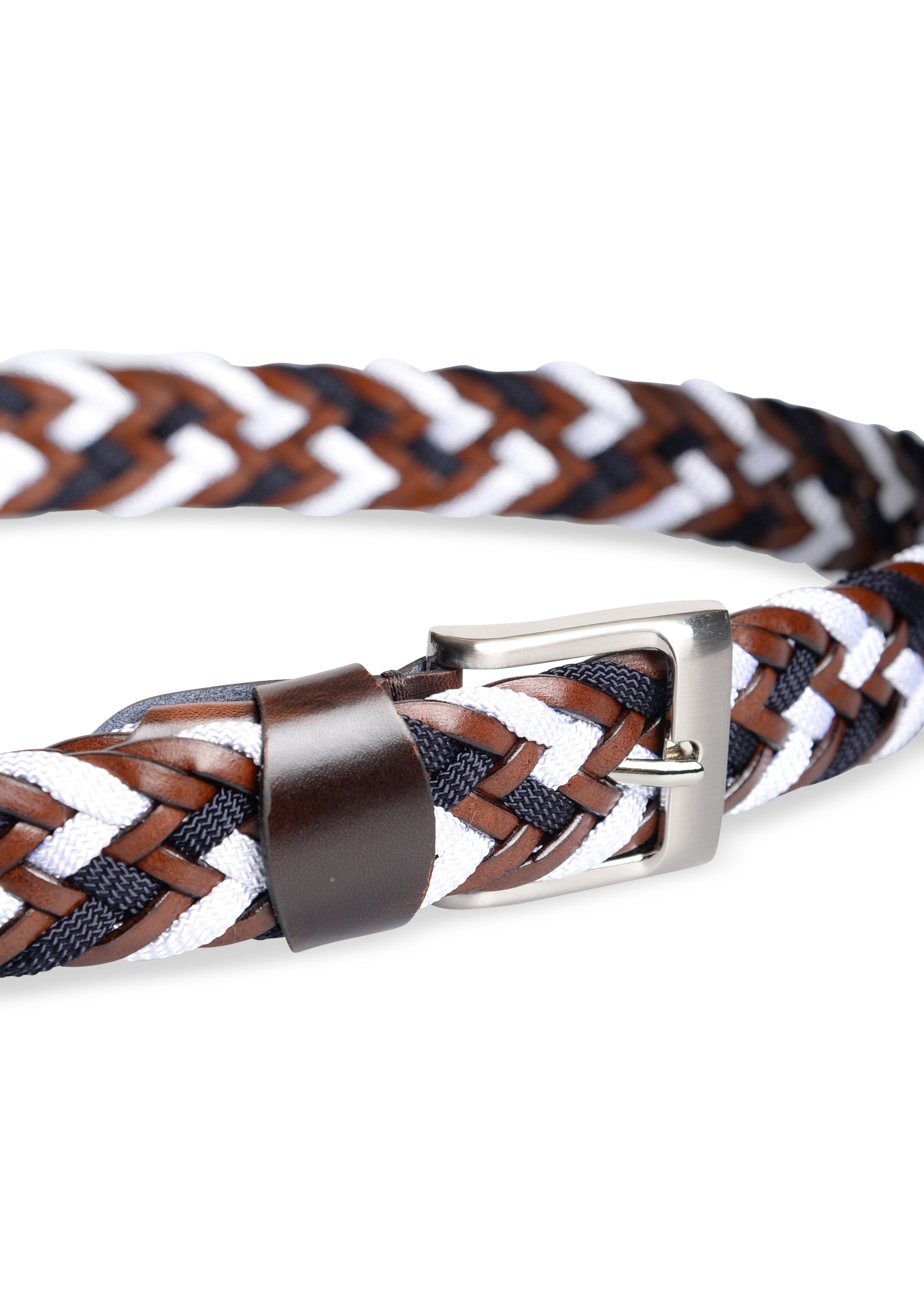 ΑΝΔΡΙΚΗ ΔΕΡΜΑΤΙΝΗ ΖΩΝΗ PORTOBELLO'S ΜΕ ΙΜΑΝΤΑ ΣΕ ΧΡΩΜΑ ΚΑΦΕ ΜΕ ΜΠΛΕ ΚΑΙ ΛΕΥΚΕΣ ΛΕΠΤΟΜΕΡΕΙΕΣ