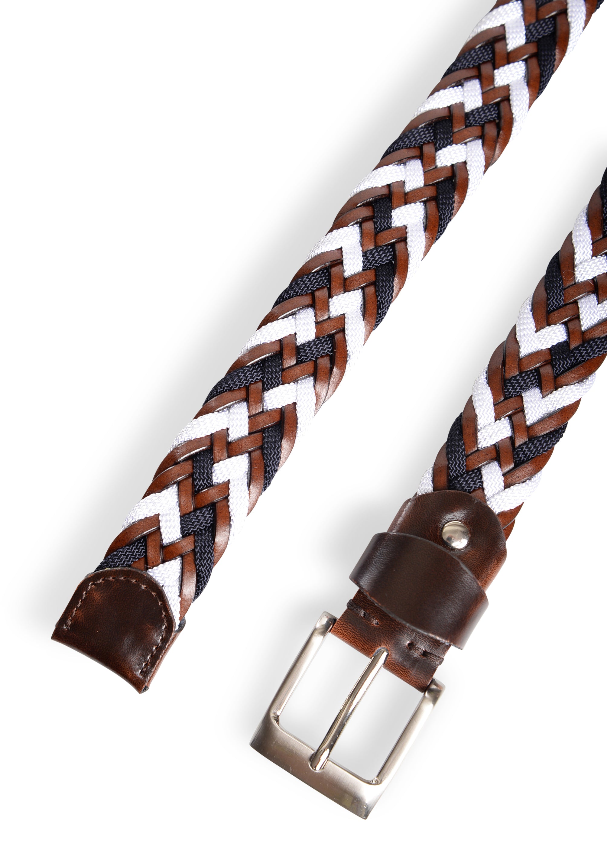 ΑΝΔΡΙΚΗ ΔΕΡΜΑΤΙΝΗ ΖΩΝΗ PORTOBELLO'S ΜΕ ΙΜΑΝΤΑ ΣΕ ΧΡΩΜΑ ΚΑΦΕ ΜΕ ΜΠΛΕ ΚΑΙ ΛΕΥΚΕΣ ΛΕΠΤΟΜΕΡΕΙΕΣ