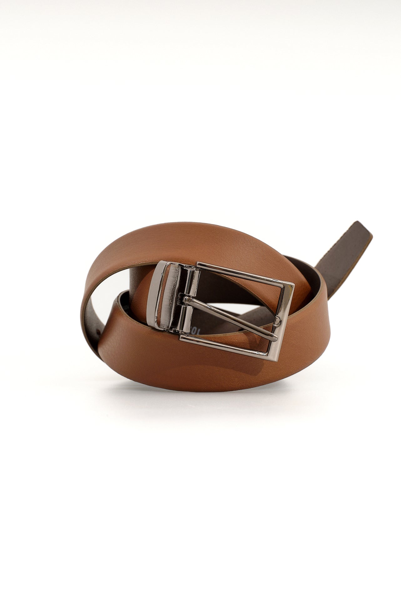 ΑΝΔΡΙΚΗ ΔΕΡΜΑΤΙΝΗ ΖΩΝΗ PORTOBELLO'S ΣΕ ΤΑΜΠΑ ΧΡΩΜΑ ΚΑΙ ΑΣΗΜΙ ΑΓΚΡΑΦΑ