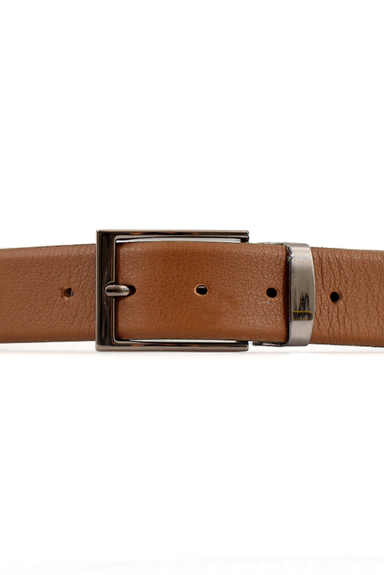 ΑΝΔΡΙΚΗ ΔΕΡΜΑΤΙΝΗ ΖΩΝΗ PORTOBELLO'S ΣΕ ΤΑΜΠΑ ΧΡΩΜΑ ΚΑΙ ΑΣΗΜΙ ΑΓΚΡΑΦΑ