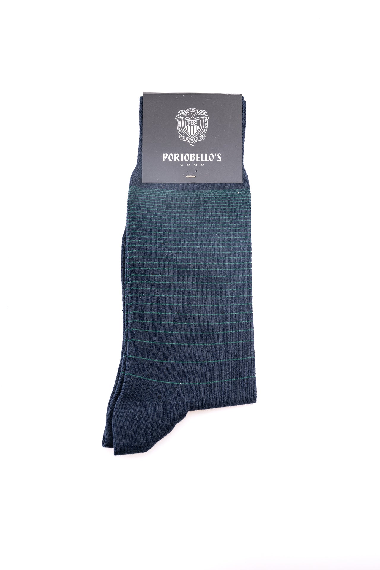 ΑΝΔΡΙΚΕΣ ΚΑΛΤΣΕΣ PORTOBELLO'S ΜΠΛΕ ΧΡΩΜΑ ΜΕ ΠΡΑΣΙΝΕΣ ΡΙΓΕΣ