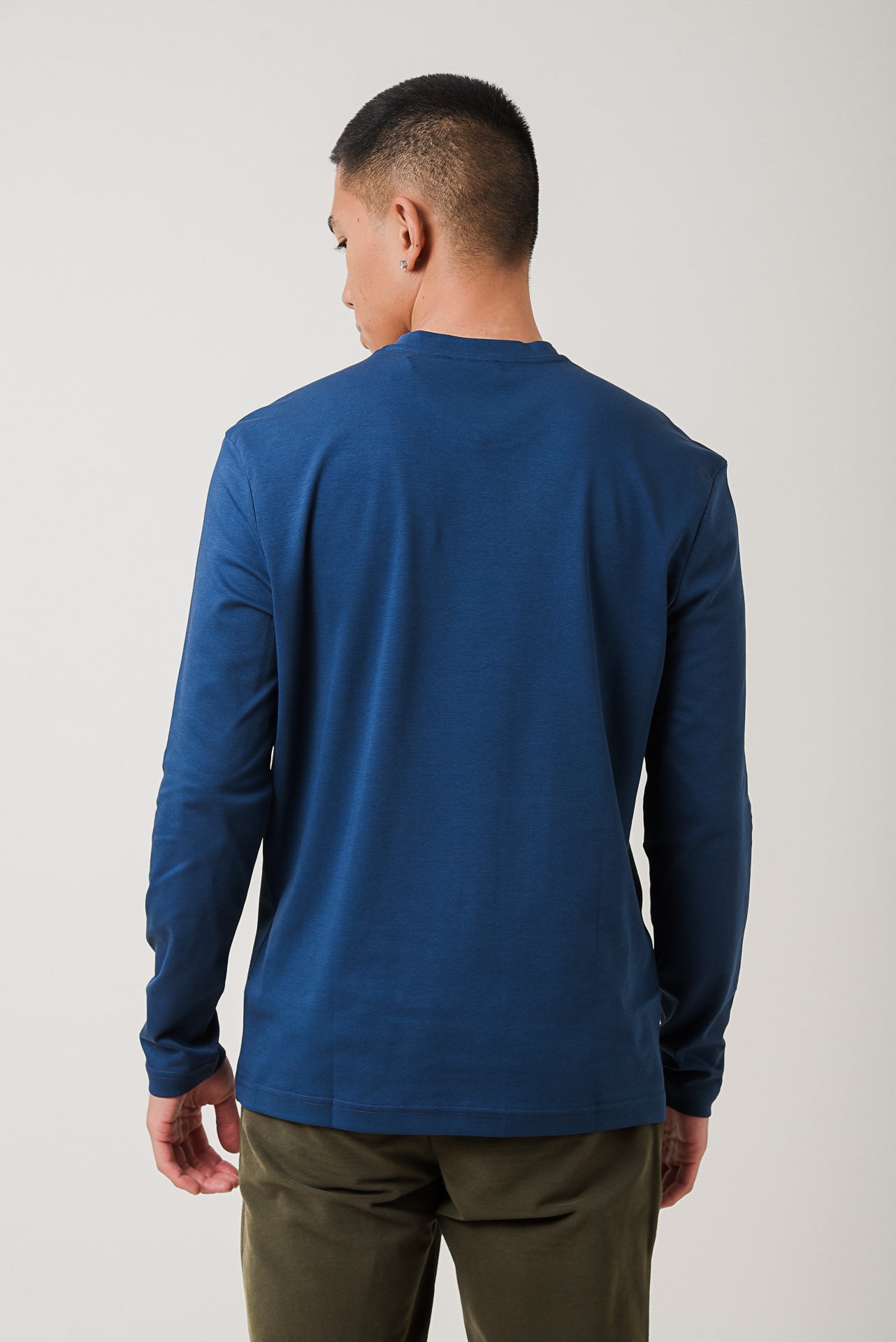 ΑΝΔΡΙΚΗ ΜΑΚΡΥΜΑΝΙΚΗ ΜΠΛΟΥΖΑ ΜΠΛΕ INDIGO ΜΕ ΛΟΓΟΤΥΠΟ PORTOBELLO'S