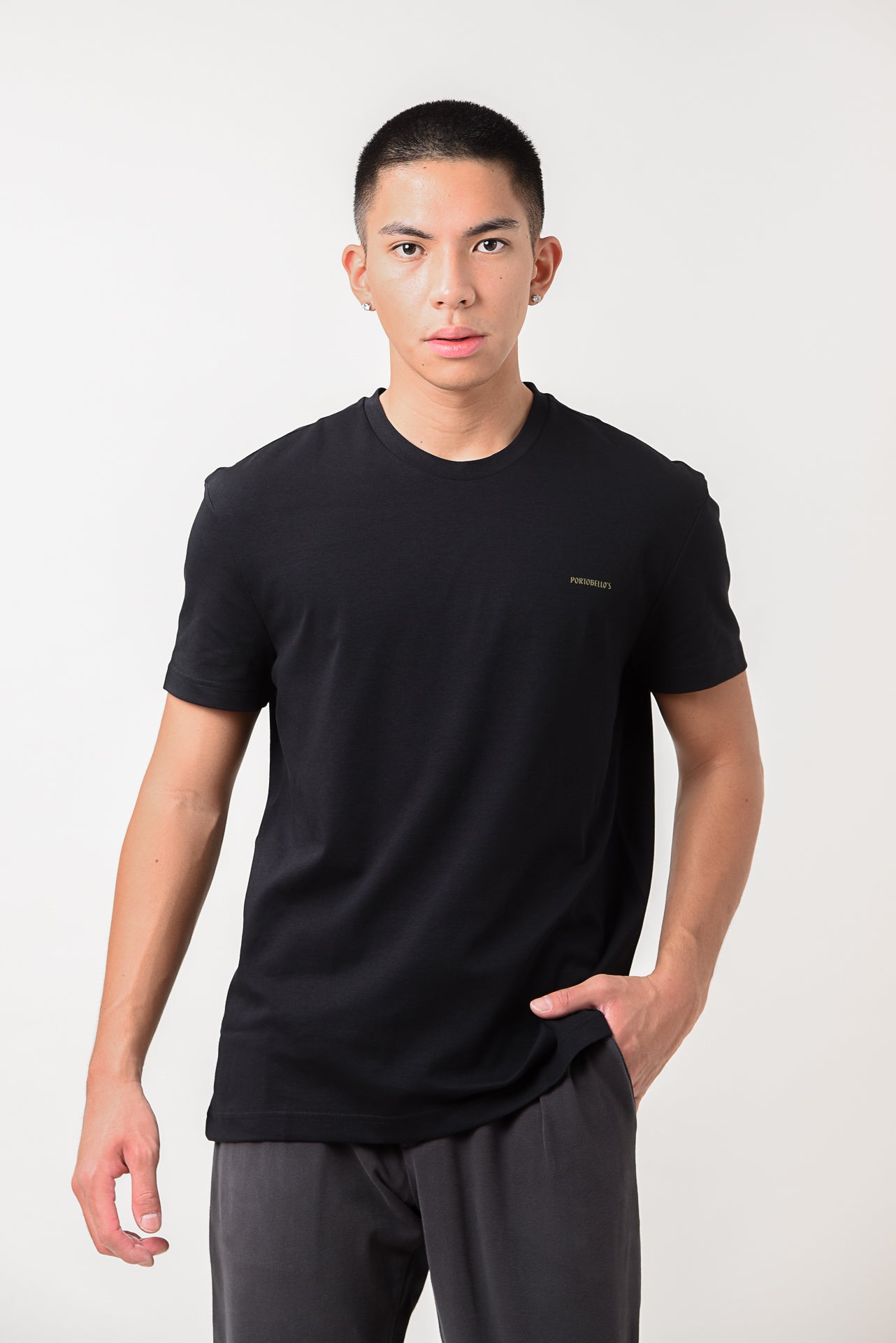 ΑΝΔΡΙΚΟ ΚΟΝΤΟΜΑΝΙΚΟ T-SHIRT ΜΕ ΛΟΓΟΤΥΠΟ PORTOBELLO'S