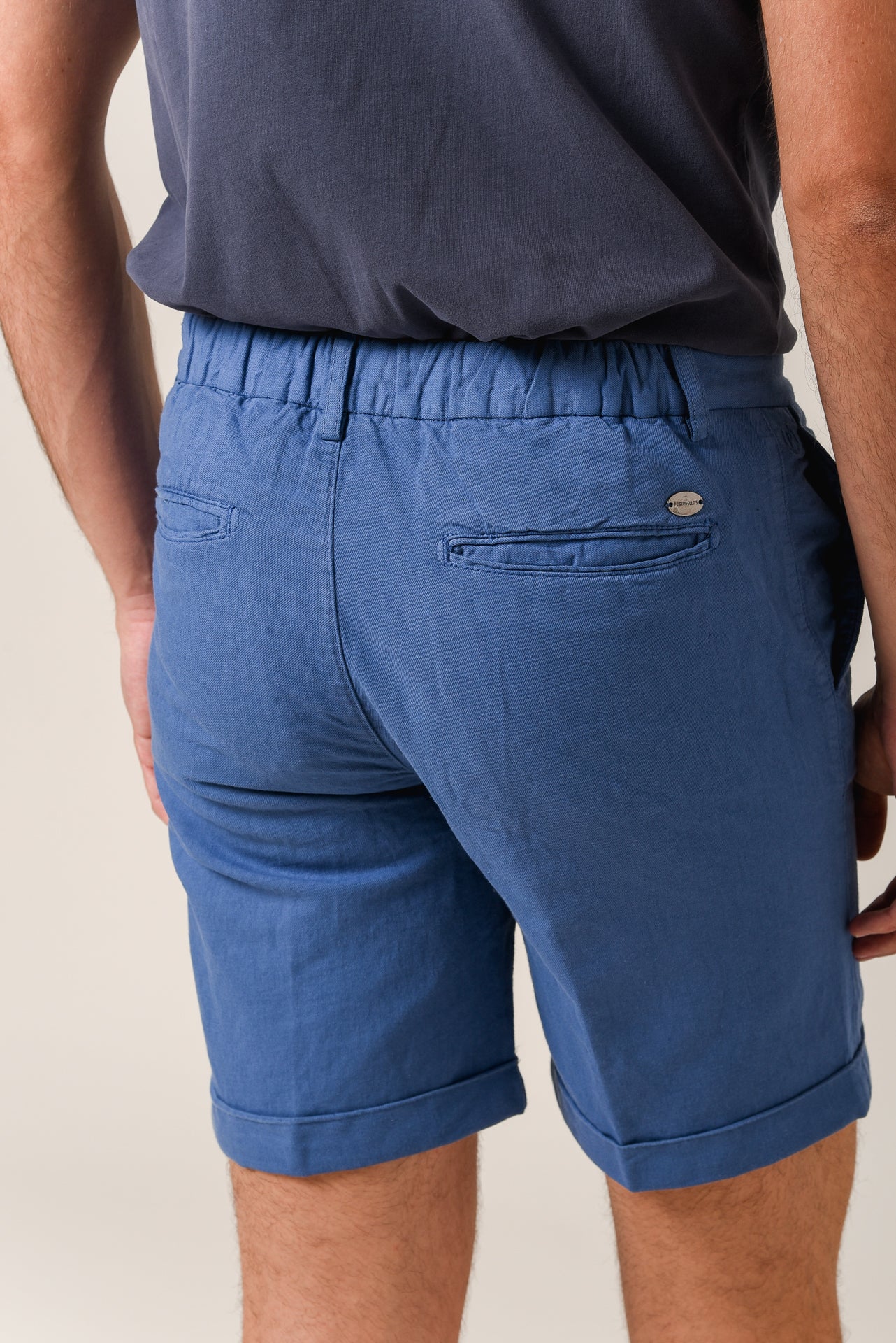 ΑΝΔΡΙΚΗ ΒΕΡΜΟΥΔΑ CHINOS PORTOBELLO'S ΜΕ ΚΟΡΔΟΝΙ ΣΕ ΜΠΛΕ ΜΕΣΑΙΟ ΧΡΩΜΑ