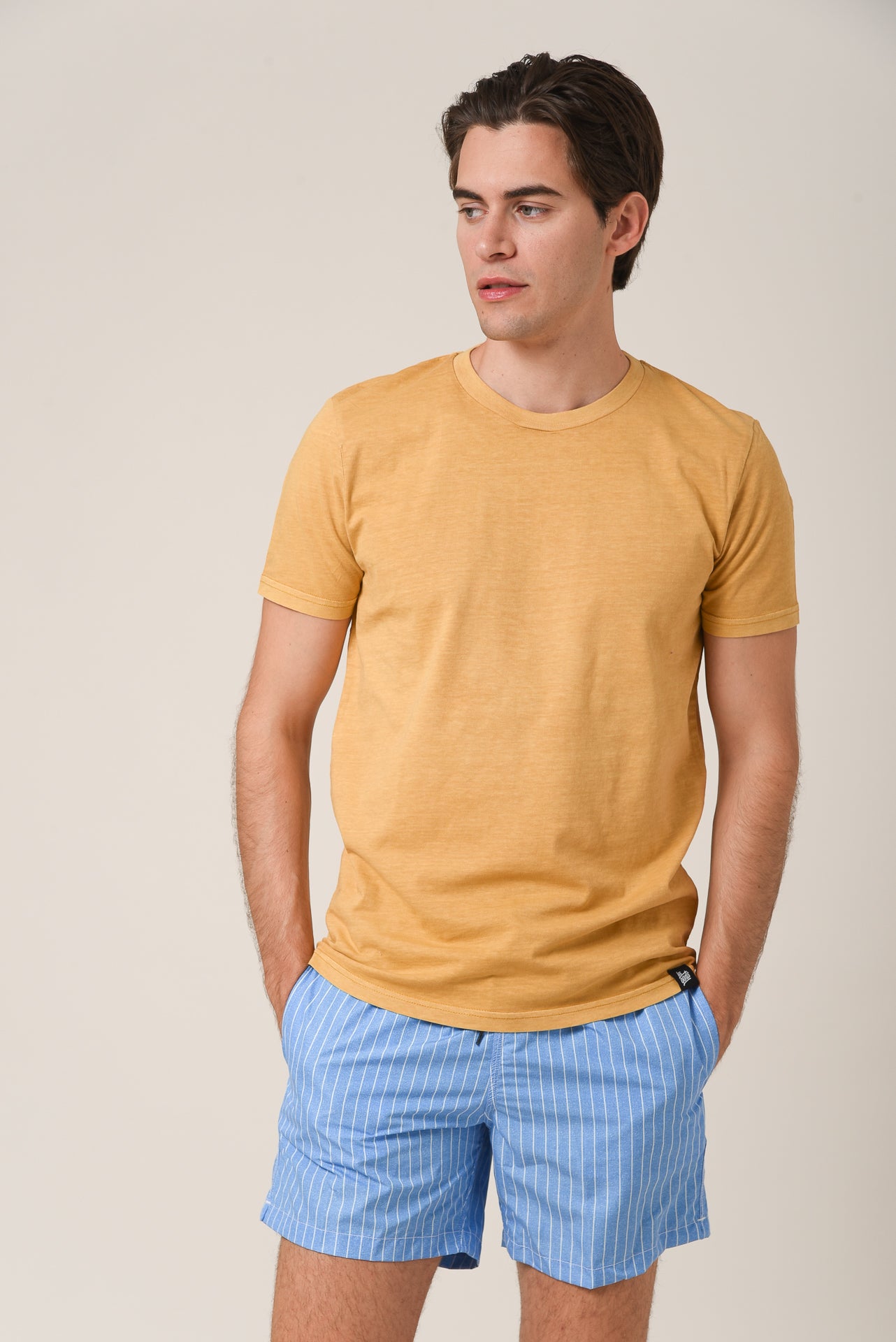 ΑΝΔΡΙΚΟ ΜΑΓΙΟ PORTOBELLO'S ΣΙΕΛ ΜΕ ΛΕΥΚΕΣ ΡΙΓΕΣ