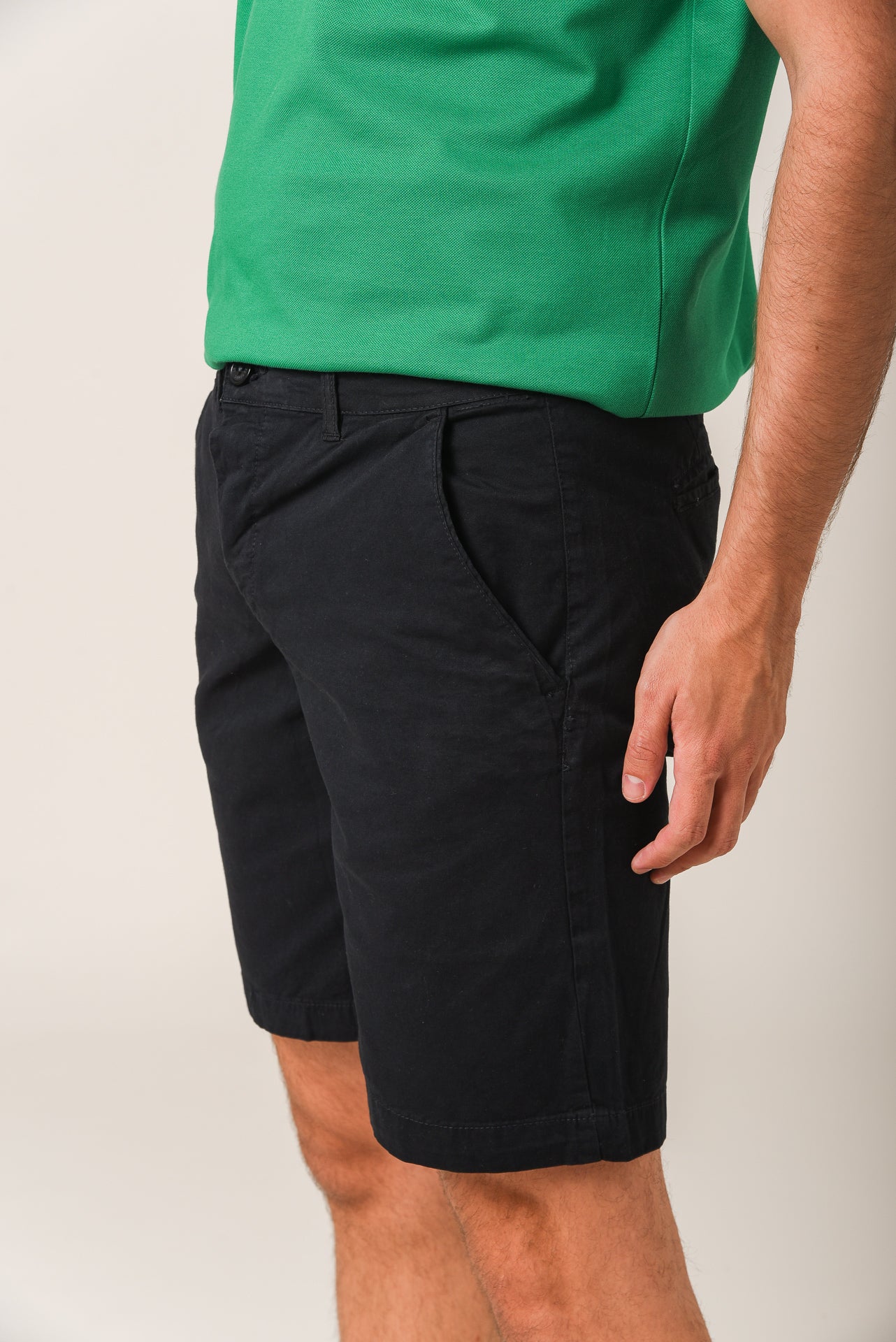 ΑΝΔΡΙΚΗ ΒΕΡΜΟΥΔΑ CHINOS LES GENT'S ΣΕ ΜΑΥΡΟ ΧΡΩΜΑ