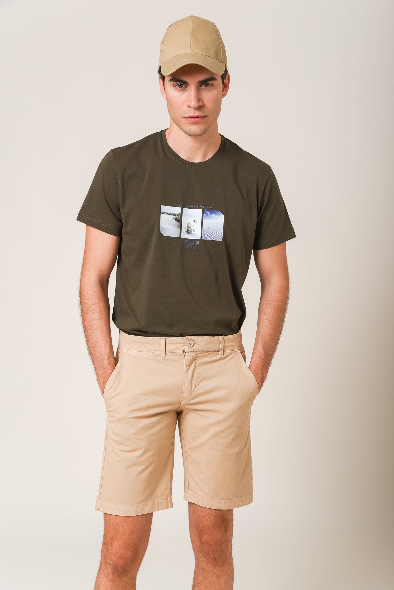 ΑΝΔΡΙΚΗ ΒΕΡΜΟΥΔΑ CHINOS LES GENT'S ΜΠΕΖ ΣΚΟΥΡΟ