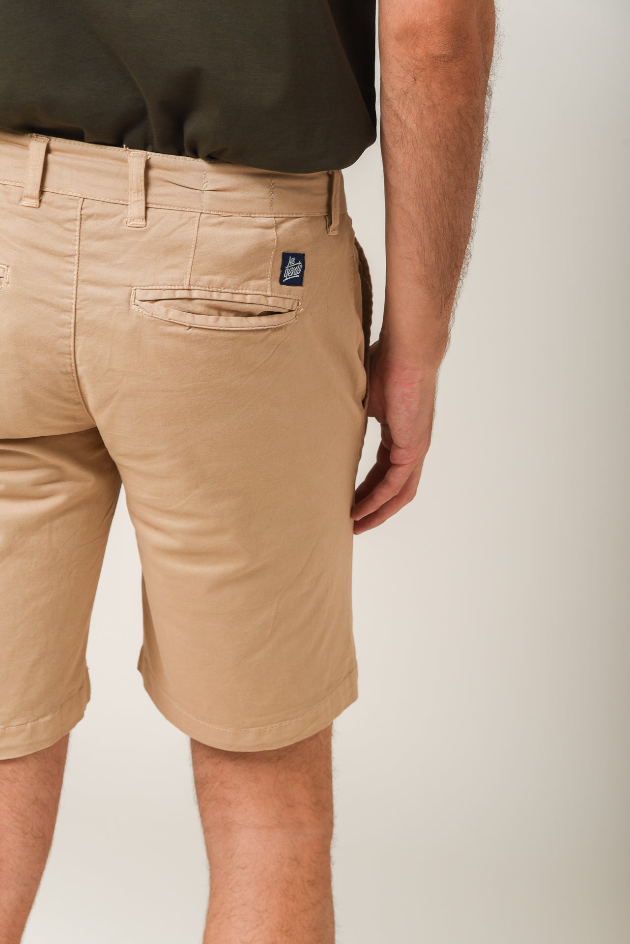 ΑΝΔΡΙΚΗ ΒΕΡΜΟΥΔΑ CHINOS LES GENT'S ΜΠΕΖ ΣΚΟΥΡΟ