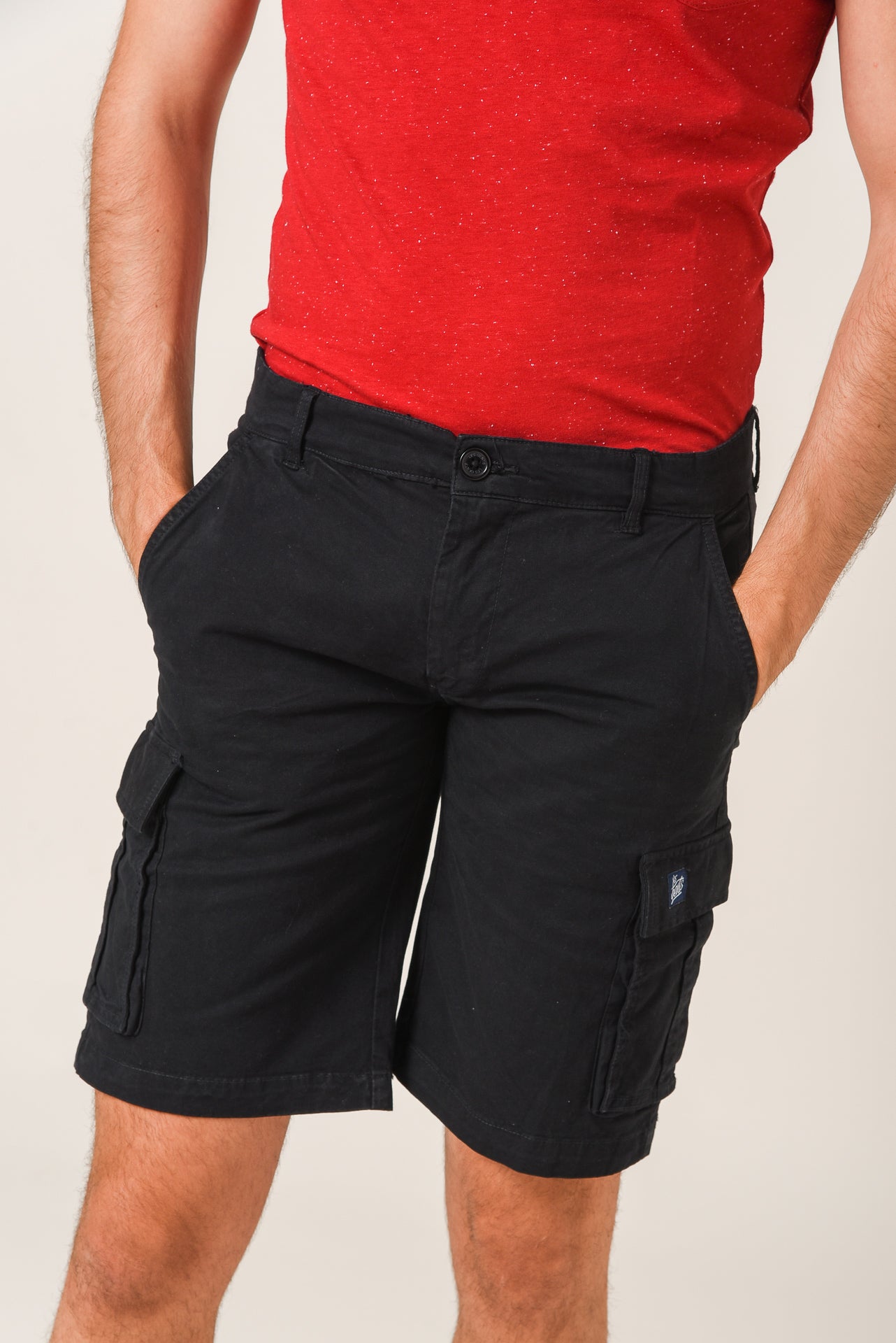 ΑΝΔΡΙΚΗ ΒΕΡΜΟΥΔΑ CARGO LES GENT'S ΜΑΥΡΟ ΧΡΩΜΑ