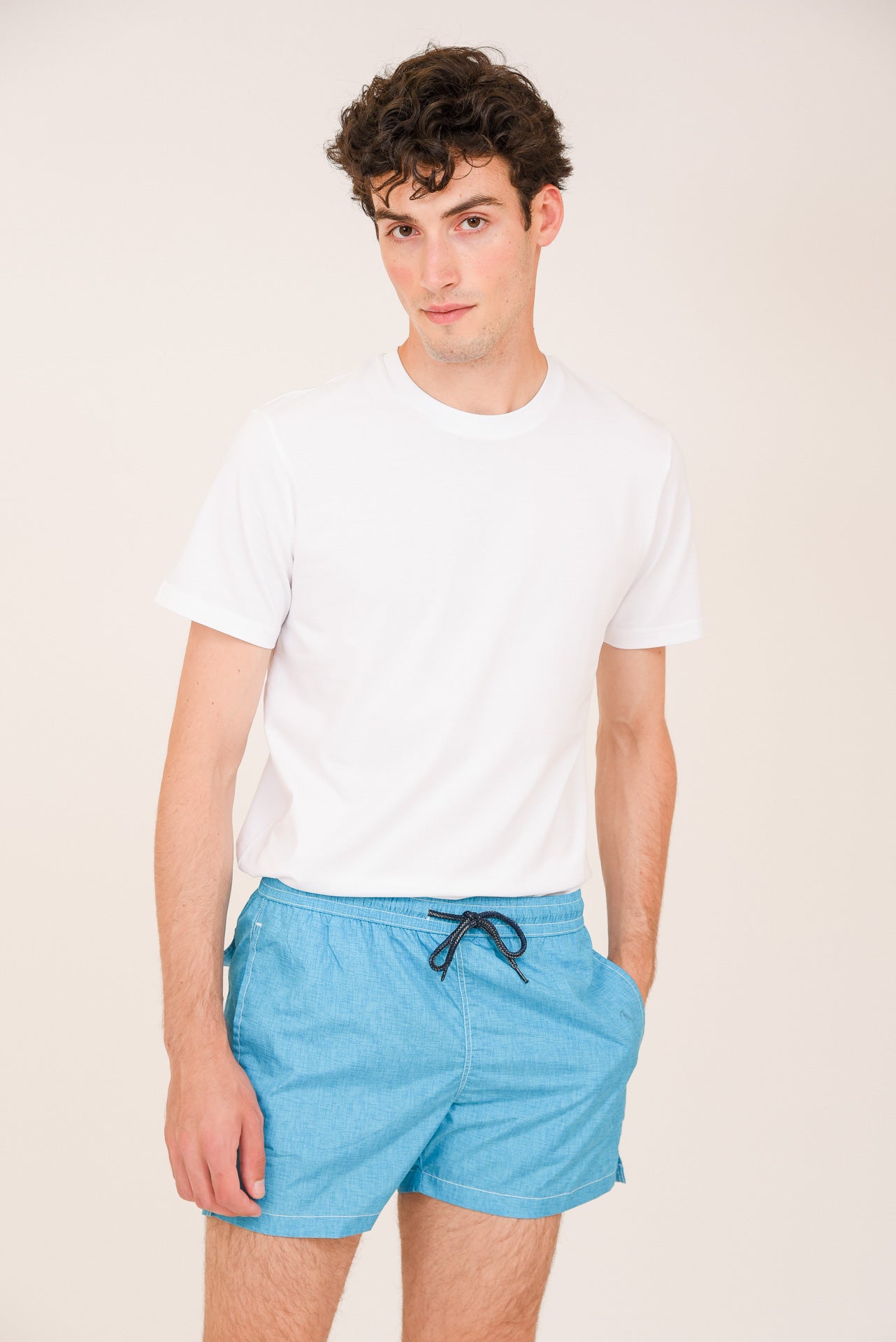 ΑΝΔΡΙΚΟ ΜΑΓΙΟ PORTOBELLO'S ΤΙΡΚΟΥΑΖ ΜΕ ΛΕΥΚΗ ΡΑΦΗ