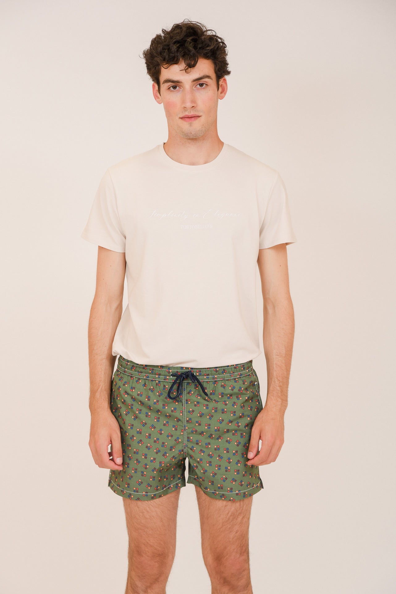 ΑΝΔΡΙΚΟ ΜΑΓΙΟ PORTOBELLO'S ΠΡΑΣΙΝΟ ΜΕ ΠΟΛΥΧΡΩΜΟ ΜΟΤΙΒΟ