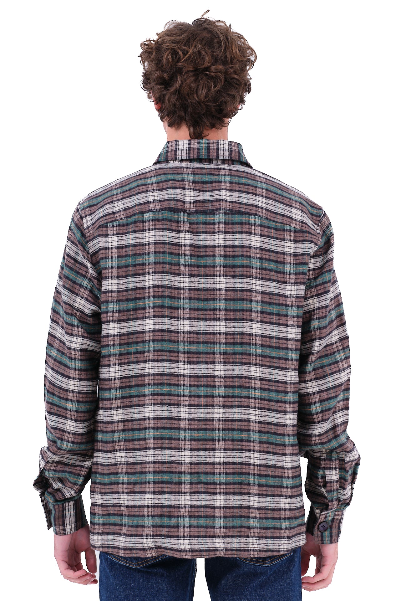 ΑΝΔΡΙΚΟ OVERSHIRT LES GENT'S ΚΑΦΕ ΜΠΕΖ ΠΡΑΣΙΝΟ