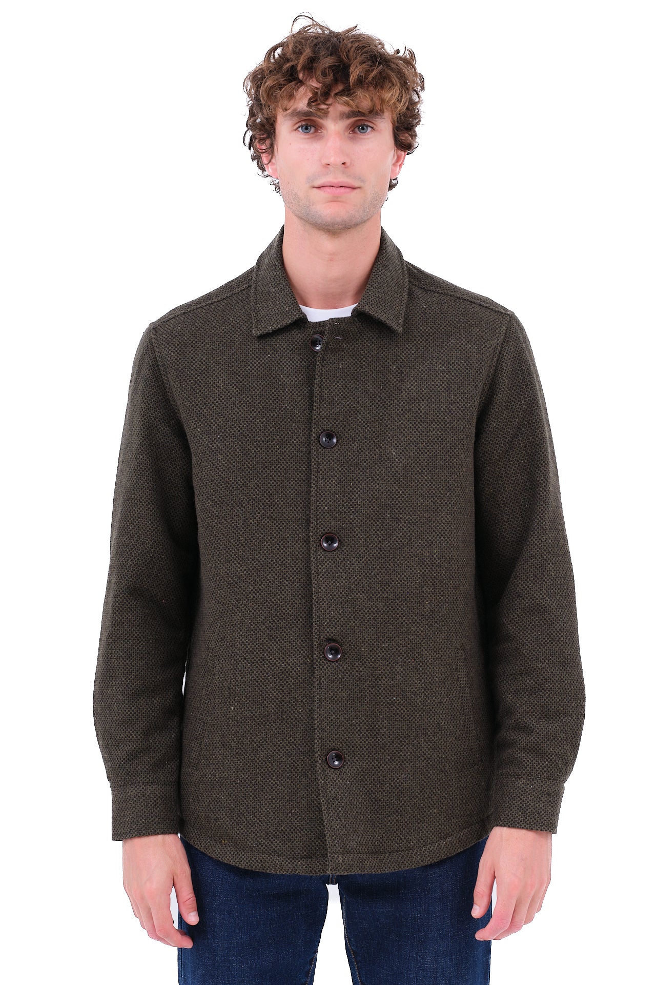 ΑΝΔΡΙΚΟ OVERSHIRT LES GENT'S ΣΕ ΛΑΔΙ ΑΠΟΧΡΩΣΗ ΜΕ ΜΙΚΡΟΣΧΕΔΙΟ