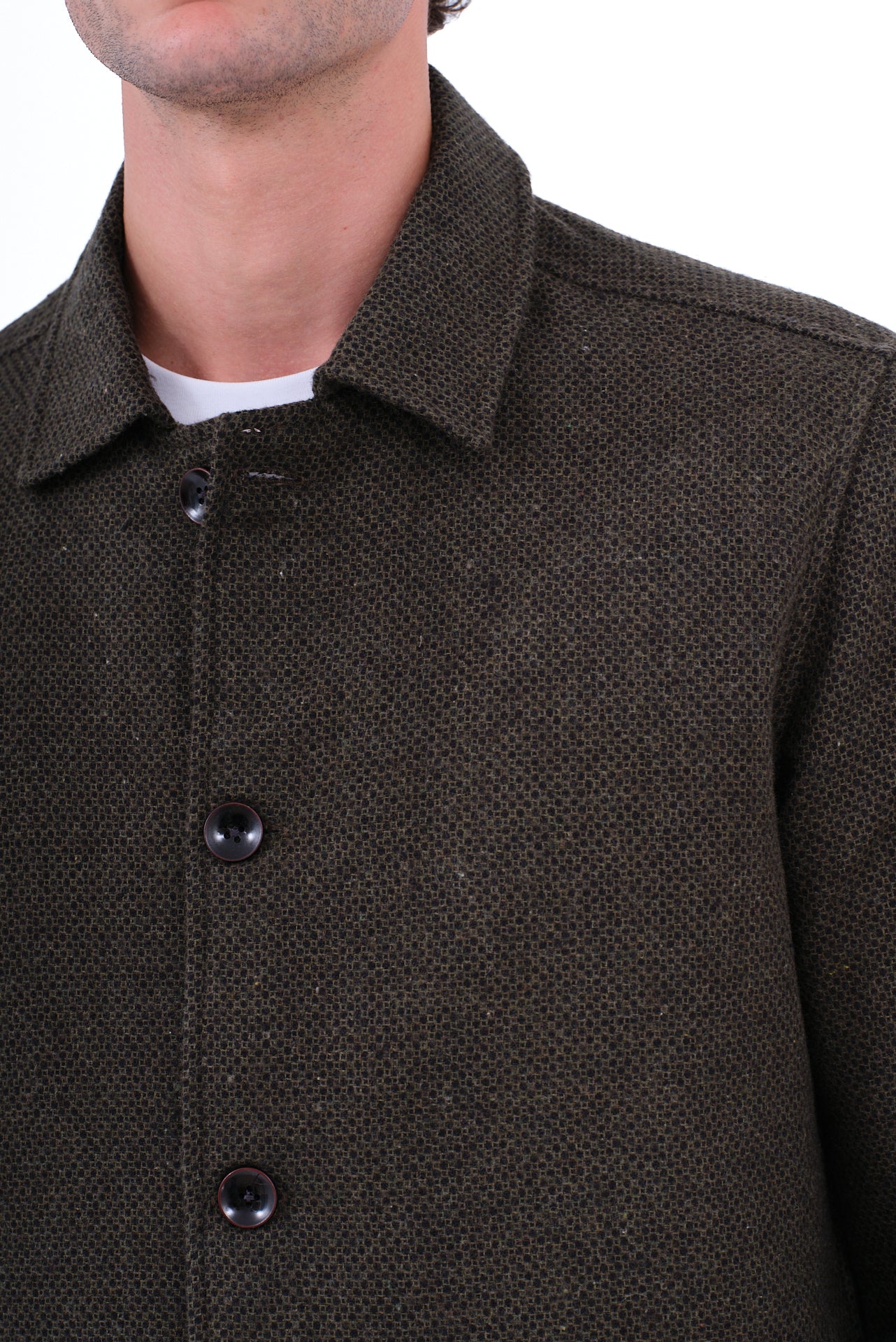 ΑΝΔΡΙΚΟ OVERSHIRT LES GENT'S ΣΕ ΛΑΔΙ ΑΠΟΧΡΩΣΗ ΜΕ ΜΙΚΡΟΣΧΕΔΙΟ