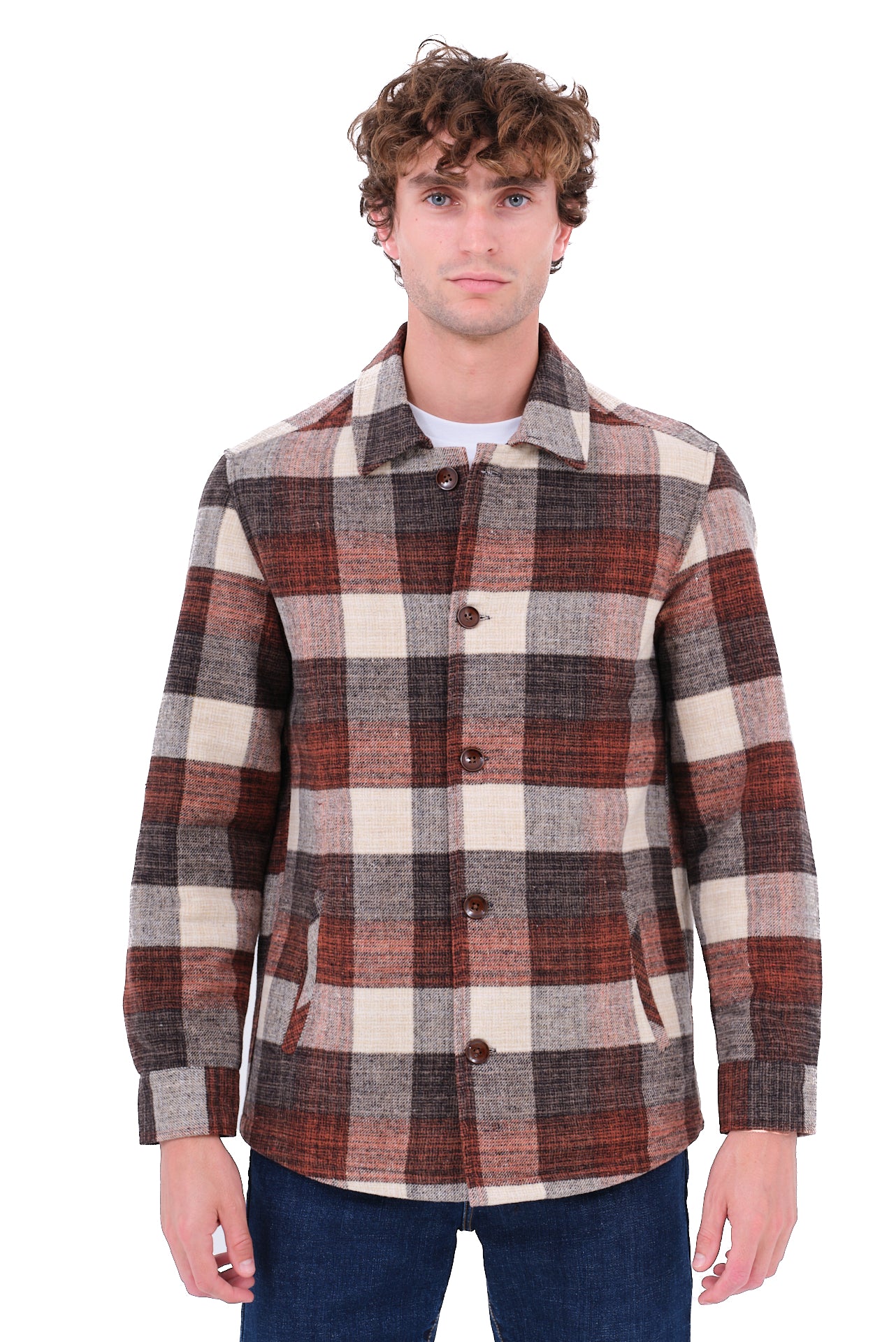 ΑΝΔΡΙΚΟ OVERSHIRT LES GENT'S ΚΑΡΟ ΚΕΡΑΜΙΔΙ