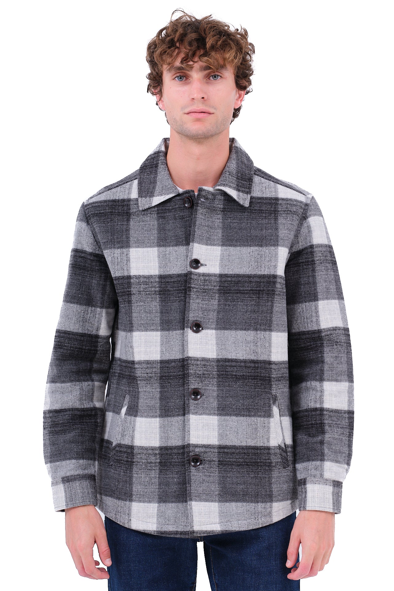 ΑΝΔΡΙΚΟ OVERSHIRT LES GENT'S ΚΑΡΟ ΓΚΡΙ ΑΝΟΙΧΤΟ