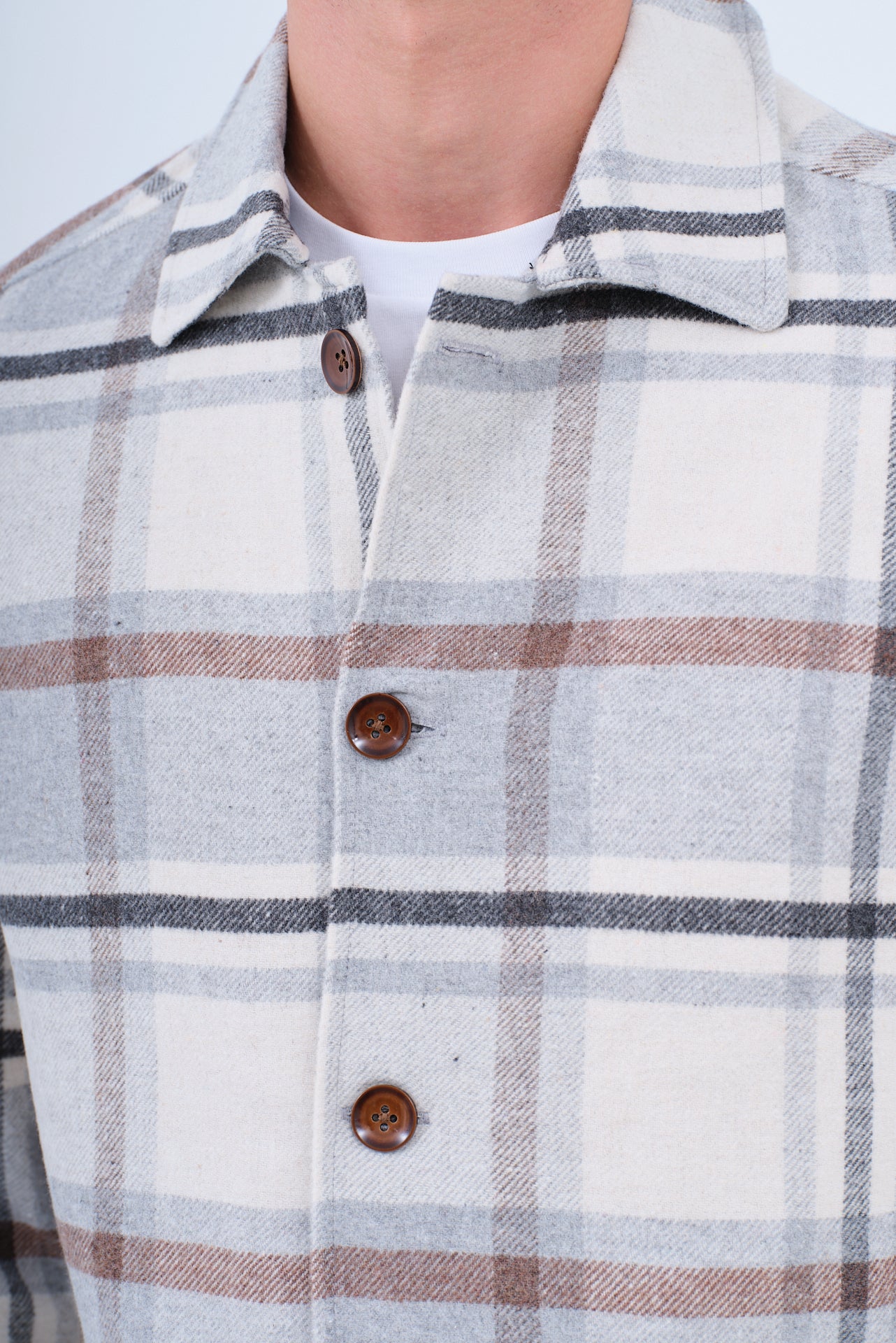 ΑΝΔΡΙΚΟ OVERSHIRT LES GENT'S ΚΑΡΟ ΜΠΕΖ ΑΝΟΙΧΤΟ