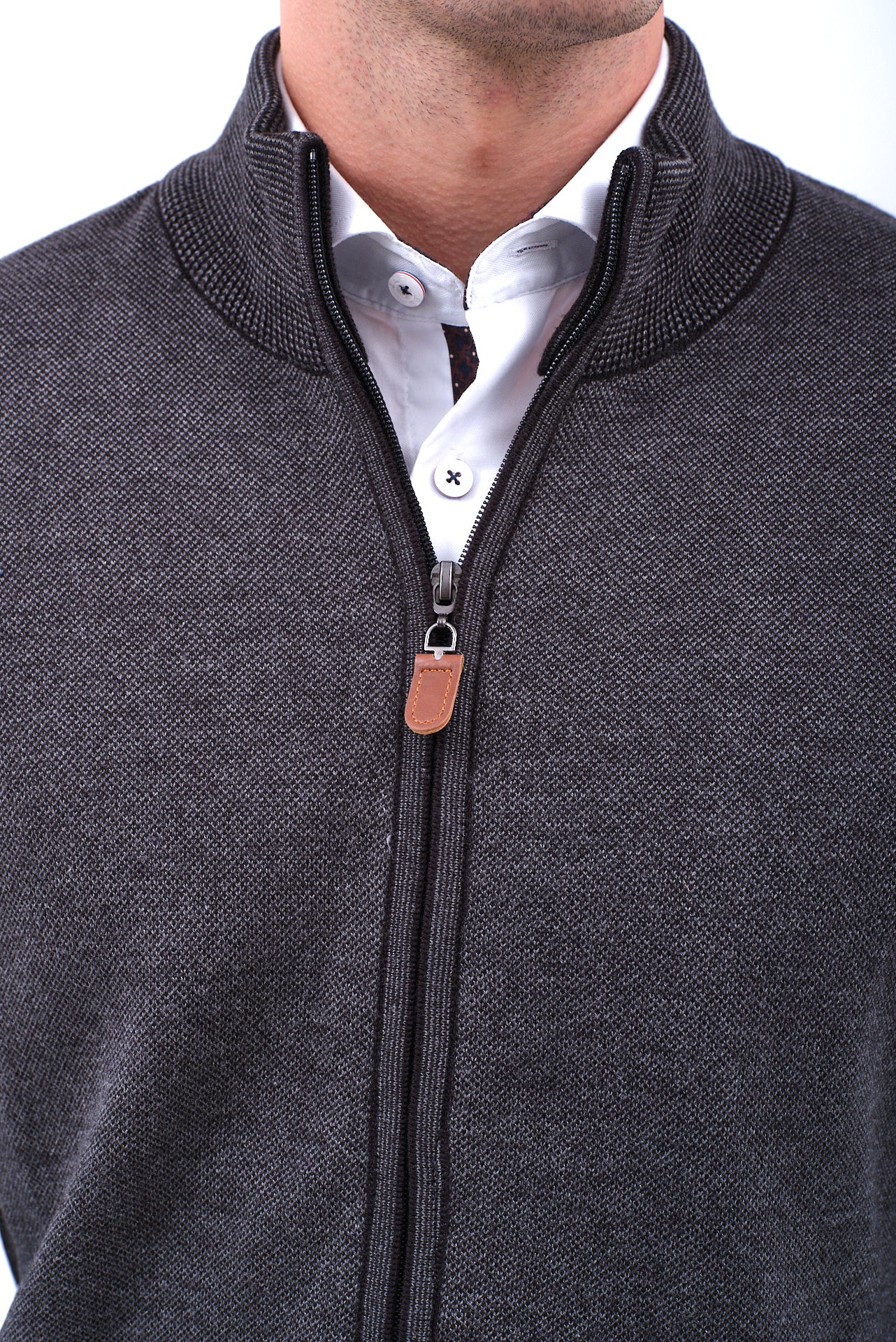 ΑΝΔΡΙΚΗ CARDIGAN ΖΑΚΕΤΑ LES GENT'S ΣΕ ΜΑΥΡΟ ΧΡΩΜΑ ΜΕ ΜΙΚΡΟΣΧΕΔΙΟ