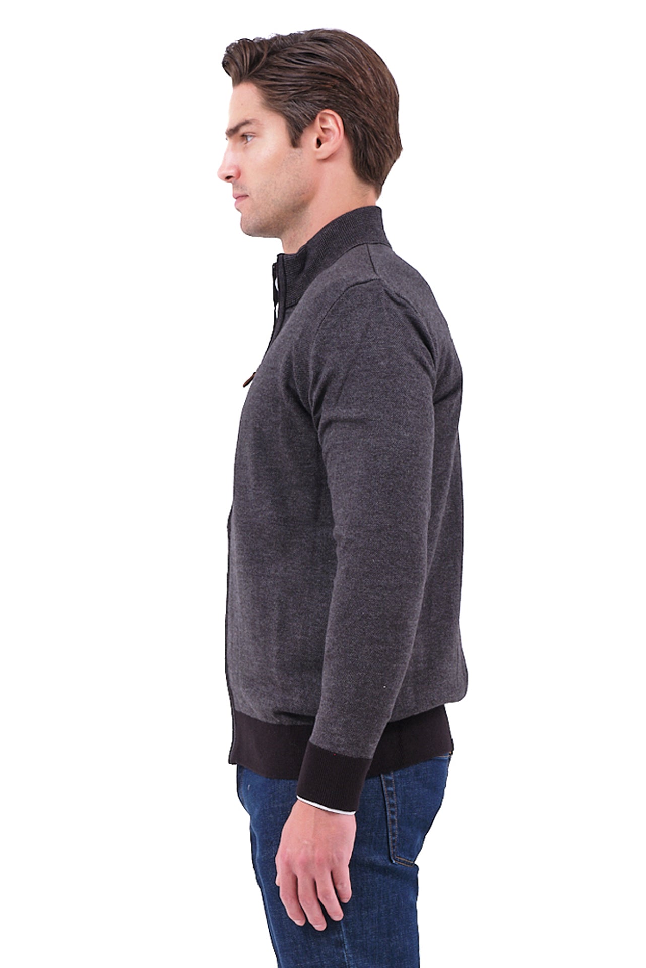 ΑΝΔΡΙΚΗ CARDIGAN ΖΑΚΕΤΑ LES GENT'S ΣΕ ΜΑΥΡΟ ΧΡΩΜΑ ΜΕ ΜΙΚΡΟΣΧΕΔΙΟ