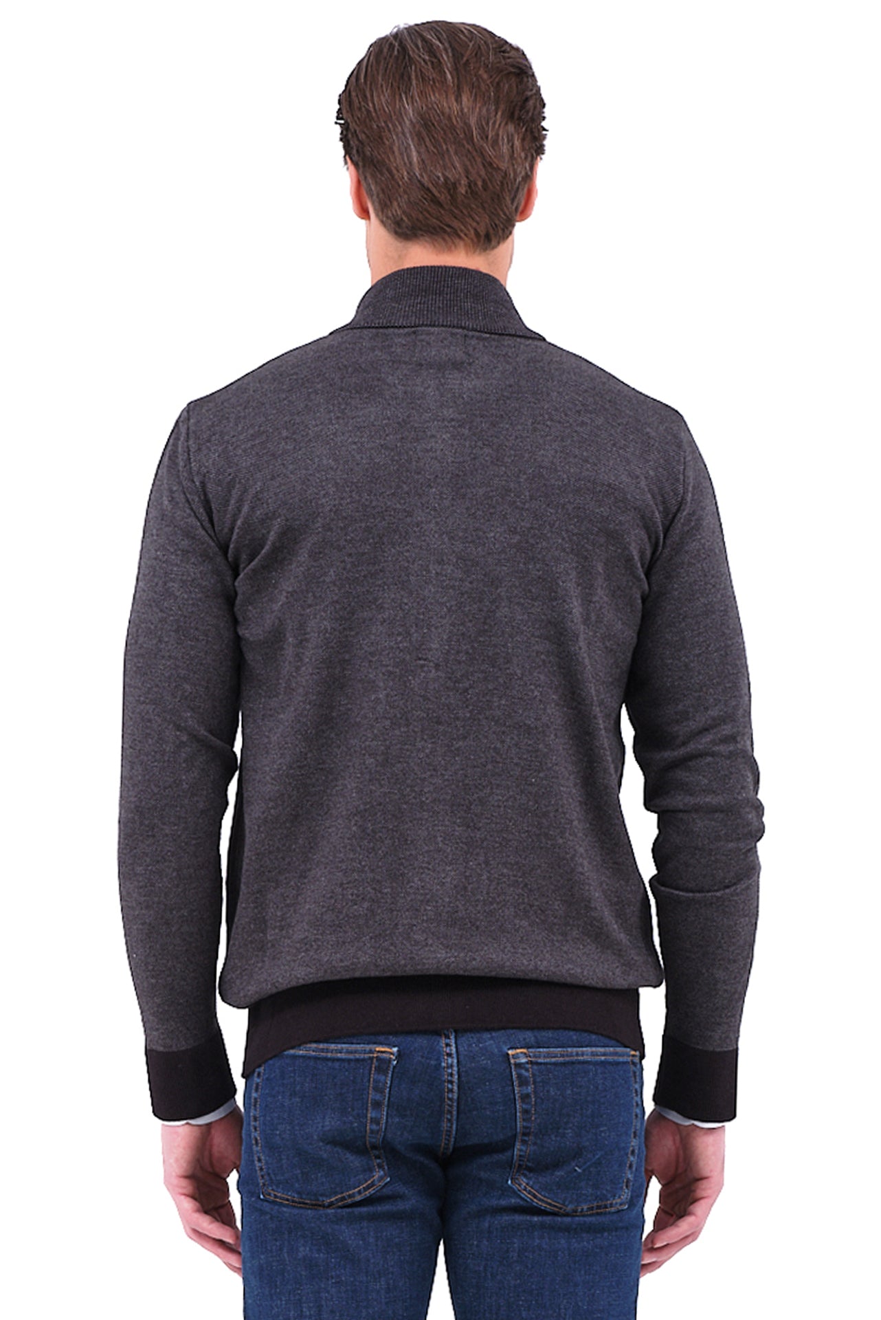 ΑΝΔΡΙΚΗ CARDIGAN ΖΑΚΕΤΑ LES GENT'S ΣΕ ΜΑΥΡΟ ΧΡΩΜΑ ΜΕ ΜΙΚΡΟΣΧΕΔΙΟ