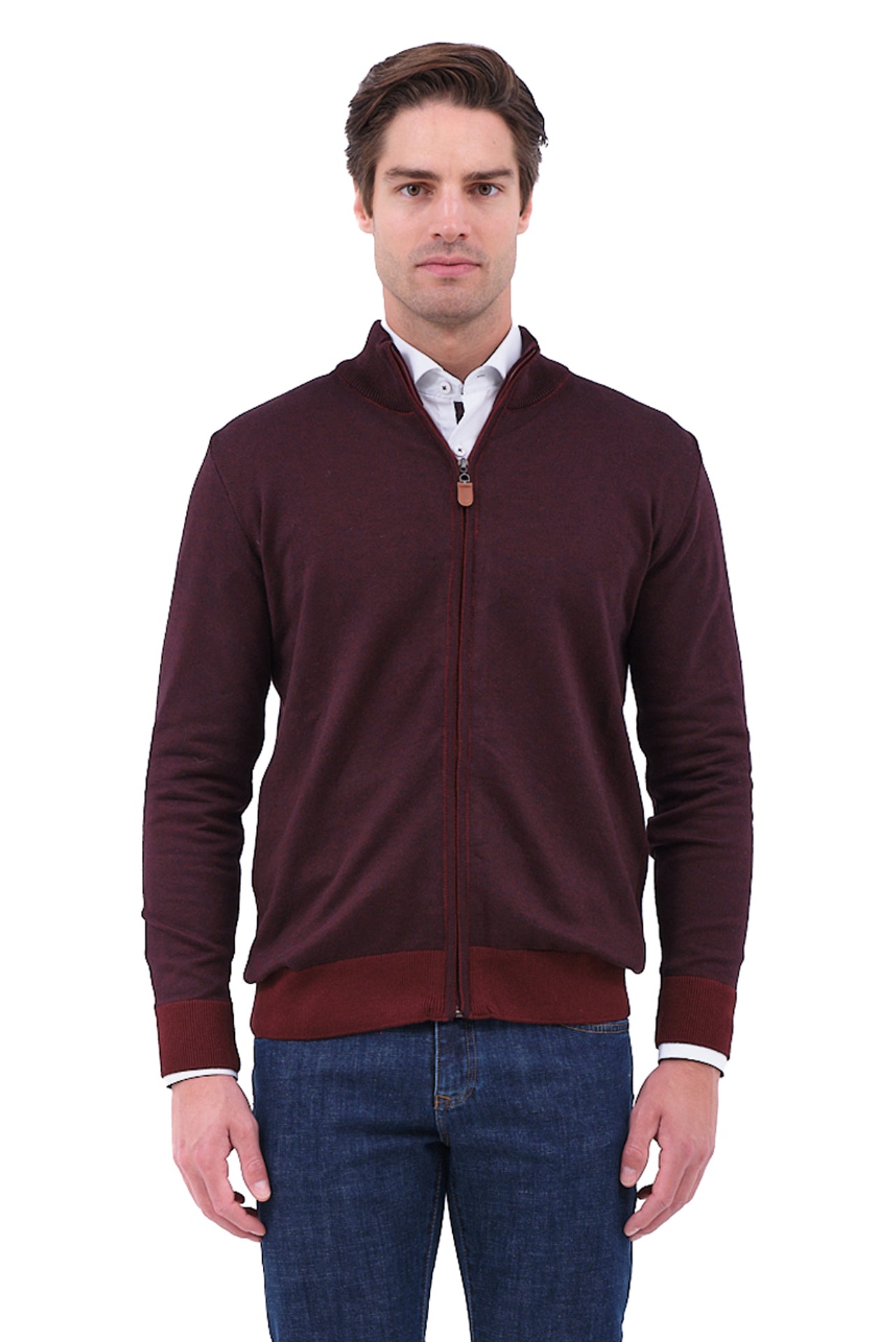 ΑΝΔΡΙΚΗ CARDIGAN ΖΑΚΕΤΑ LES GENT'S ΣΕ ΜΠΟΡΝΤΟ ΜΠΛΕ ΧΡΩΜΑ ΜΕ ΜΙΚΡΟΣΧΕΔΙΟ