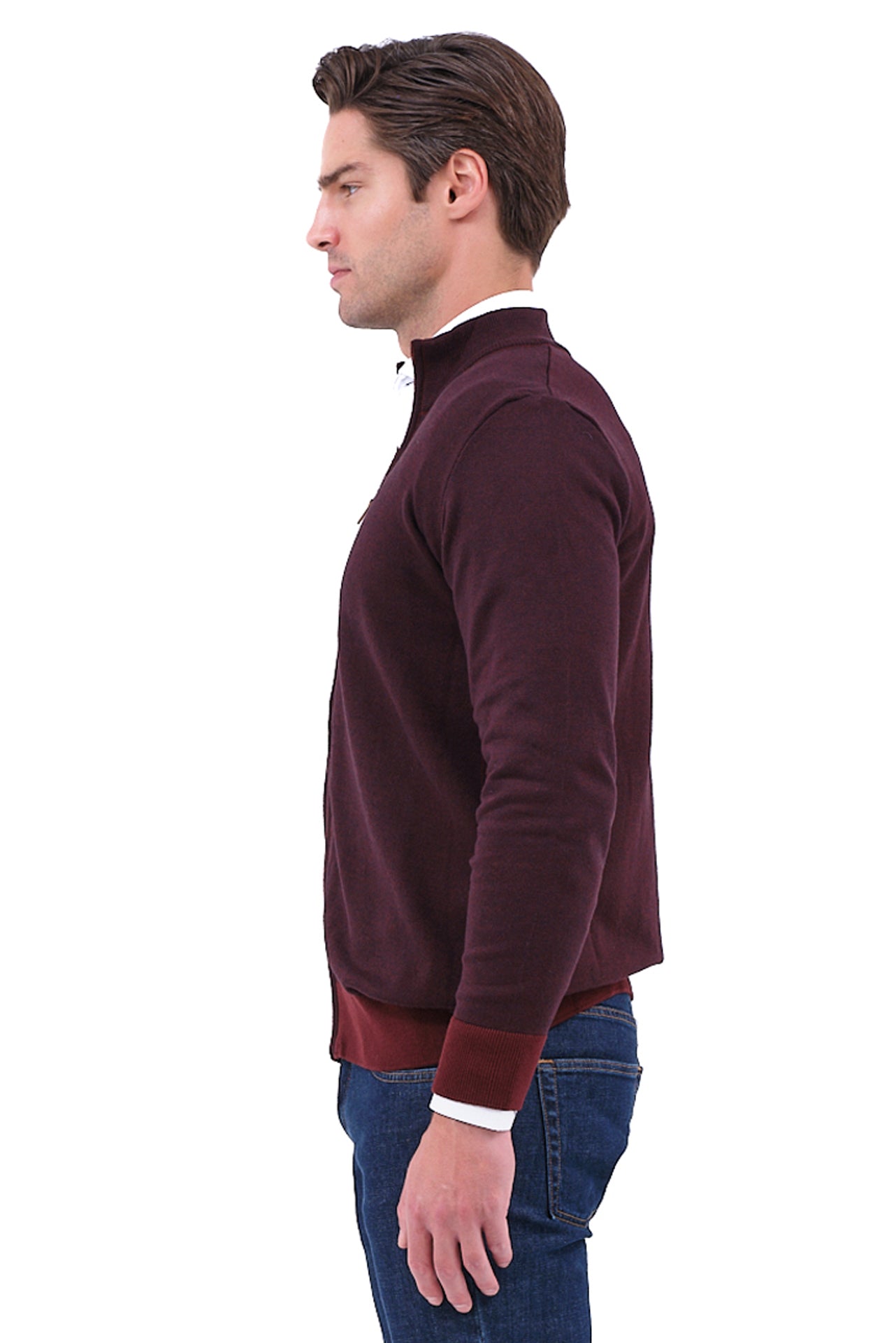 ΑΝΔΡΙΚΗ CARDIGAN ΖΑΚΕΤΑ LES GENT'S ΣΕ ΜΠΟΡΝΤΟ ΜΠΛΕ ΧΡΩΜΑ ΜΕ ΜΙΚΡΟΣΧΕΔΙΟ