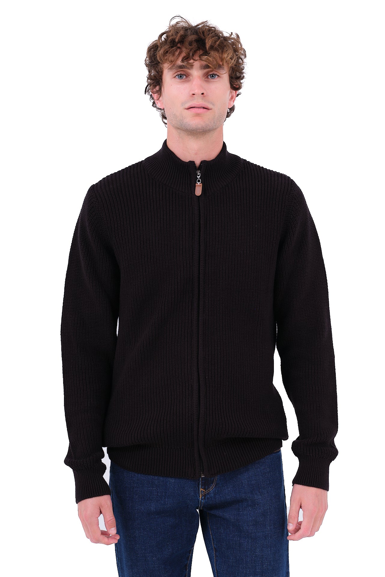 ΑΝΔΡΙΚΗ ΖΑΚΕΤΑ CARDIGAN PORTOBELLO'S ΣΕ ΜΑΥΡΟ ΧΡΩΜΑ