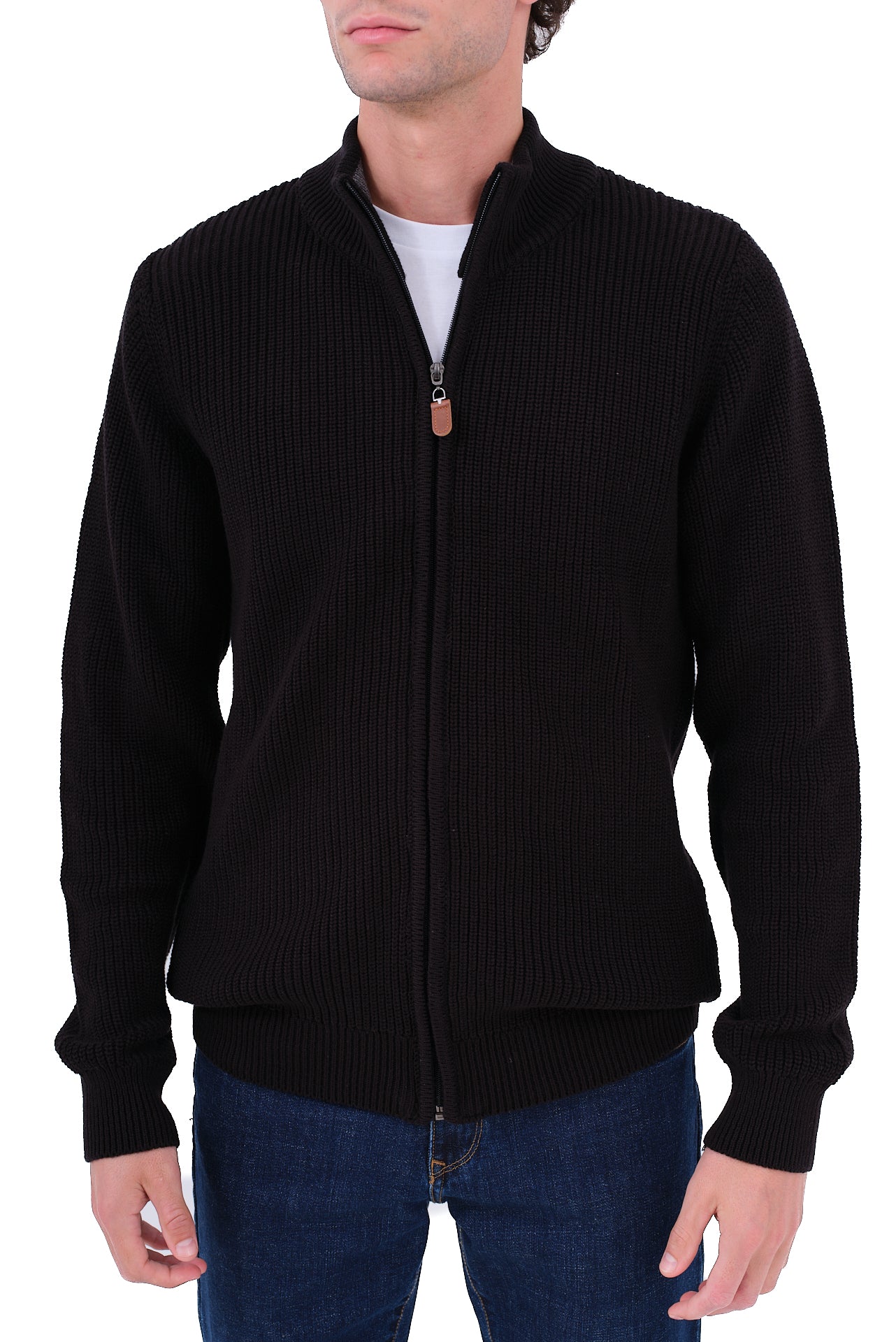 ΑΝΔΡΙΚΗ ΖΑΚΕΤΑ CARDIGAN PORTOBELLO'S ΣΕ ΜΑΥΡΟ ΧΡΩΜΑ