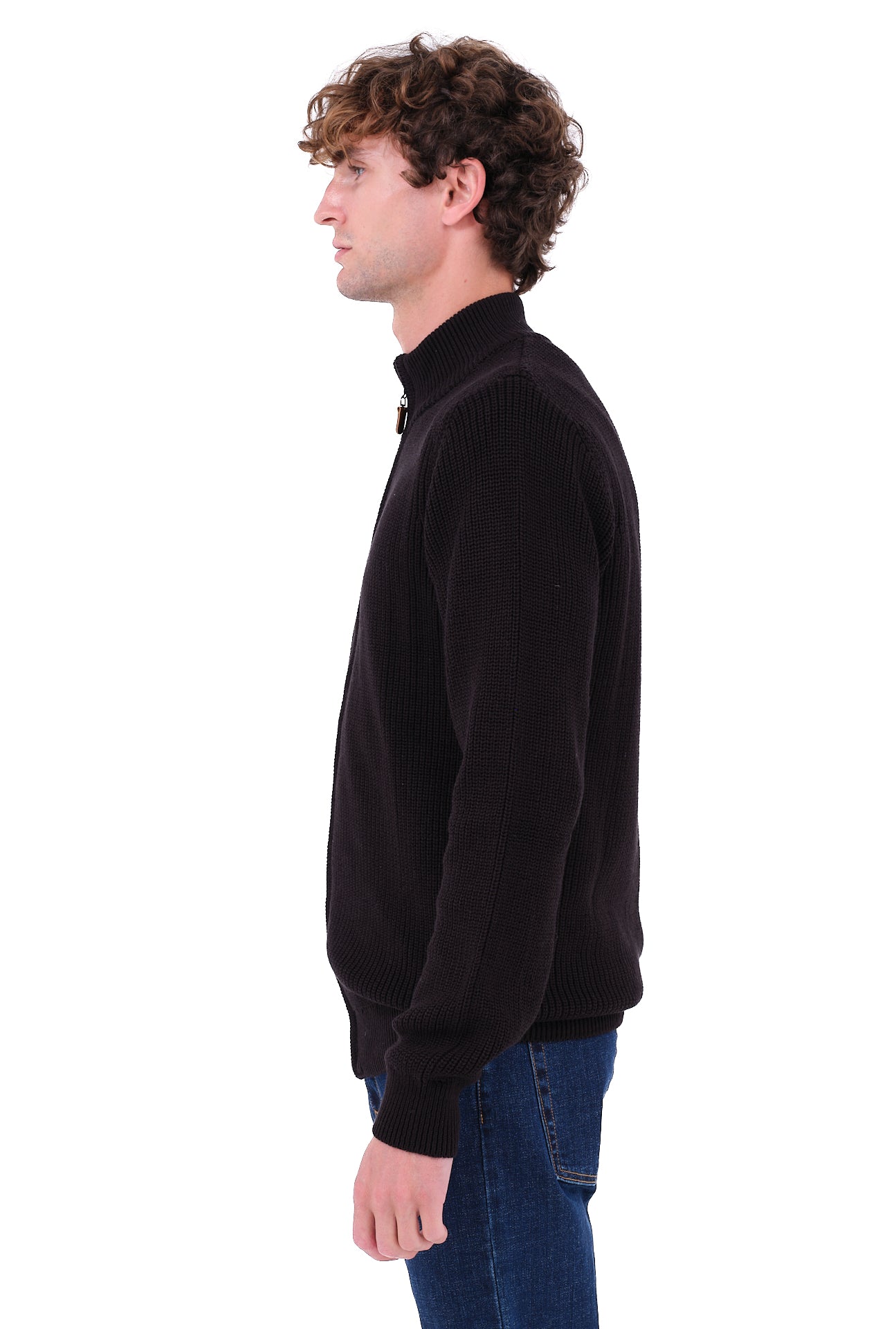 ΑΝΔΡΙΚΗ ΖΑΚΕΤΑ CARDIGAN PORTOBELLO'S ΣΕ ΜΑΥΡΟ ΧΡΩΜΑ