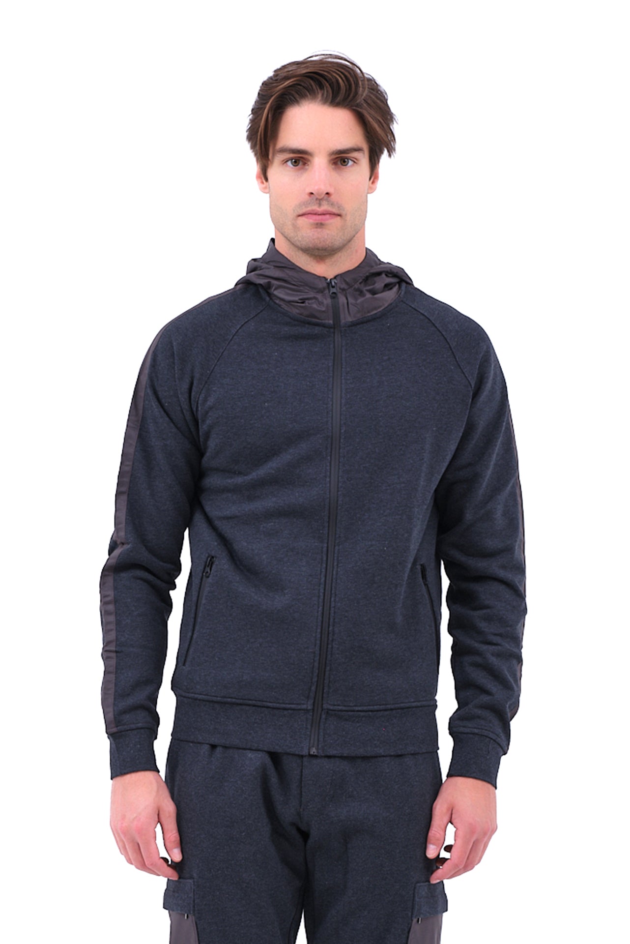 ΑΝΔΡΙΚΟ SWEAT SHIRT ΜΕ ΚΟΥΚΟΥΛΑ PORTOBELLO'S ΣΤΟ ΓΚΡΙ ΧΡΩΜΑ ΤΟΥ ΓΡΑΦΙΤΗ