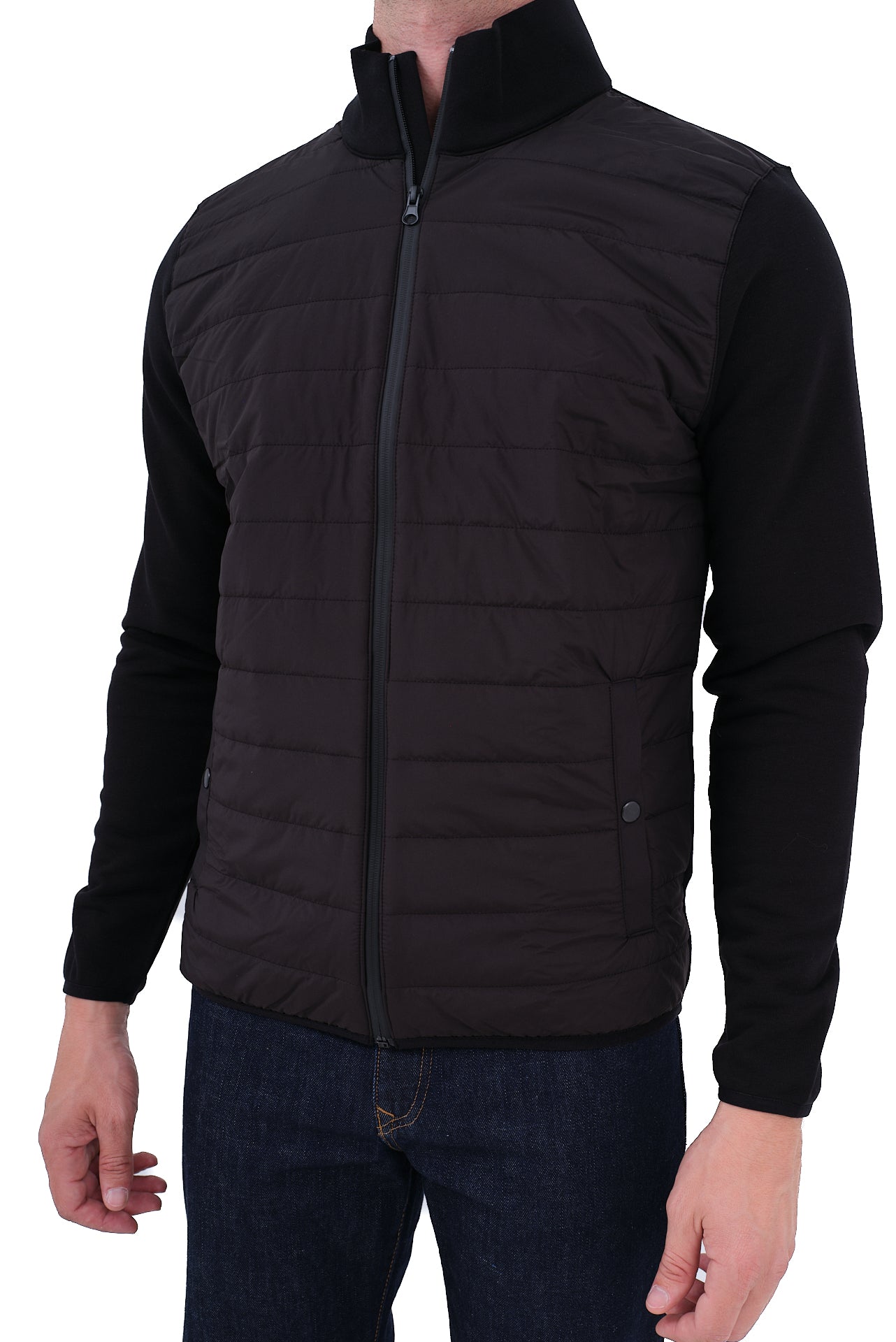 ΑΝΔΡΙΚΗ ΖΑΚΕΤΑ TRACKSUIT PORTOBELLO'S ΣΕ ΜΑΥΡΟ ΧΡΩΜΑ