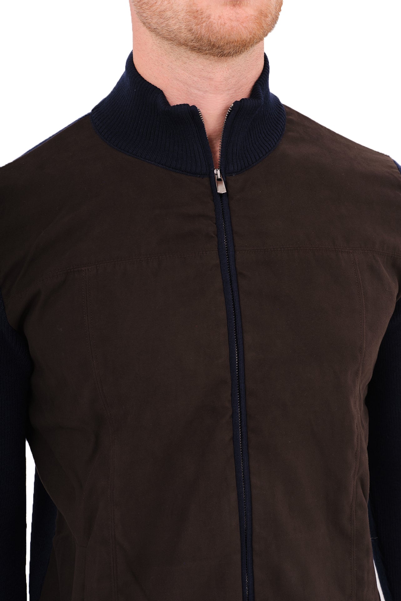 ΑΝΔΡΙΚΗ ΖΑΚΕΤΑ CARDIGAN PORTOBELLO'S ΣΕ ΜΠΛΕ ΚΑΦΕ ΧΡΩΜΑ