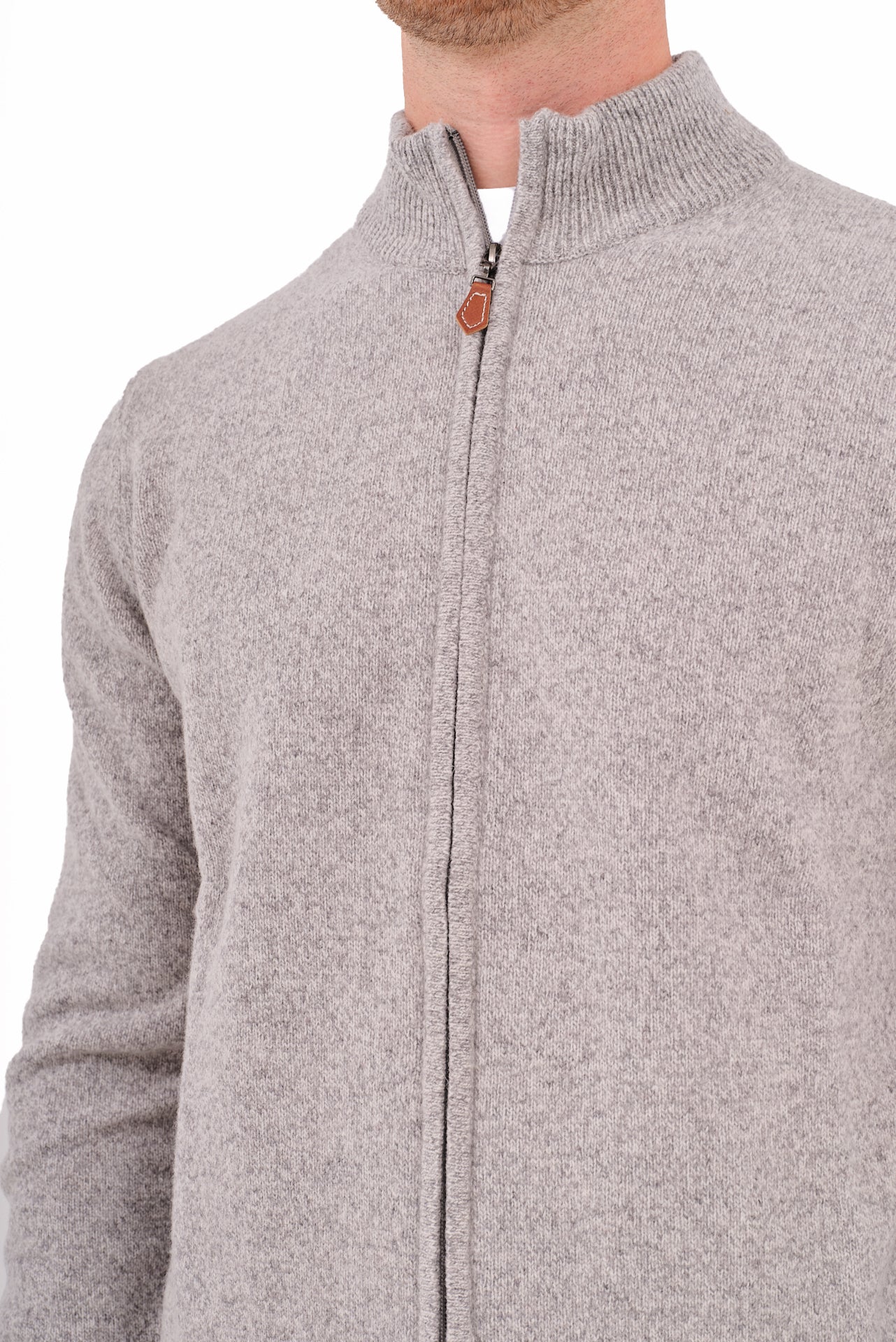 ΑΝΔΡΙΚΗ ΓΚΡΙ ΜΟΝΟΧΡΩΜΗ ΖΑΚΕΤΑ PORTOBELLO'S ΜΕ ΨΗΛΟ ΛΑΙΜΟ