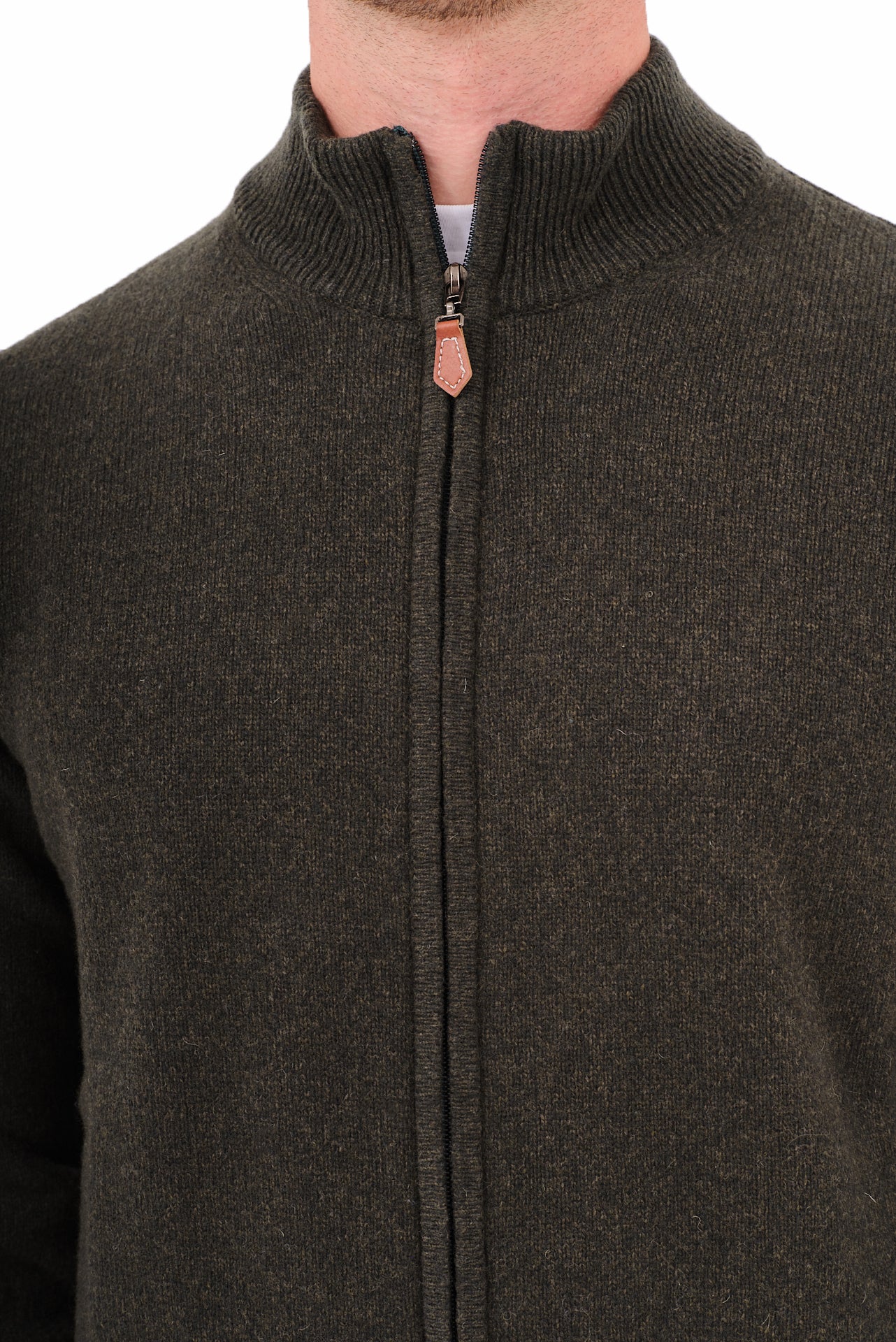 ΑΝΔΡΙΚΗ ΠΡΑΣΙΝΗ ΜΟΝΟΧΡΩΜΗ ΖΑΚΕΤΑ PORTOBELLO'S ΜΕ ΨΗΛΟ ΛΑΙΜΟ