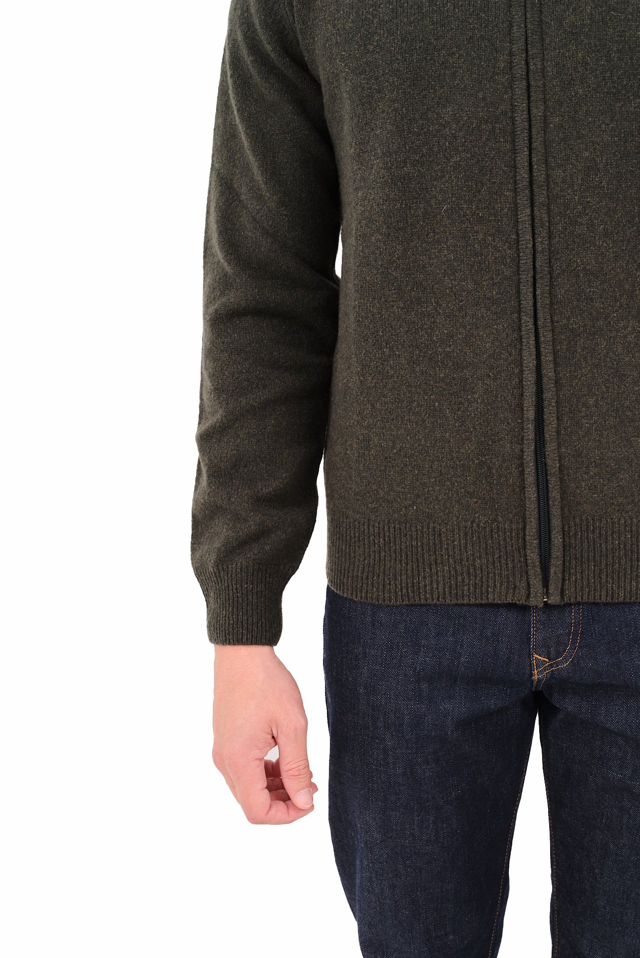 ΑΝΔΡΙΚΗ ΠΡΑΣΙΝΗ ΜΟΝΟΧΡΩΜΗ ΖΑΚΕΤΑ PORTOBELLO'S ΜΕ ΨΗΛΟ ΛΑΙΜΟ